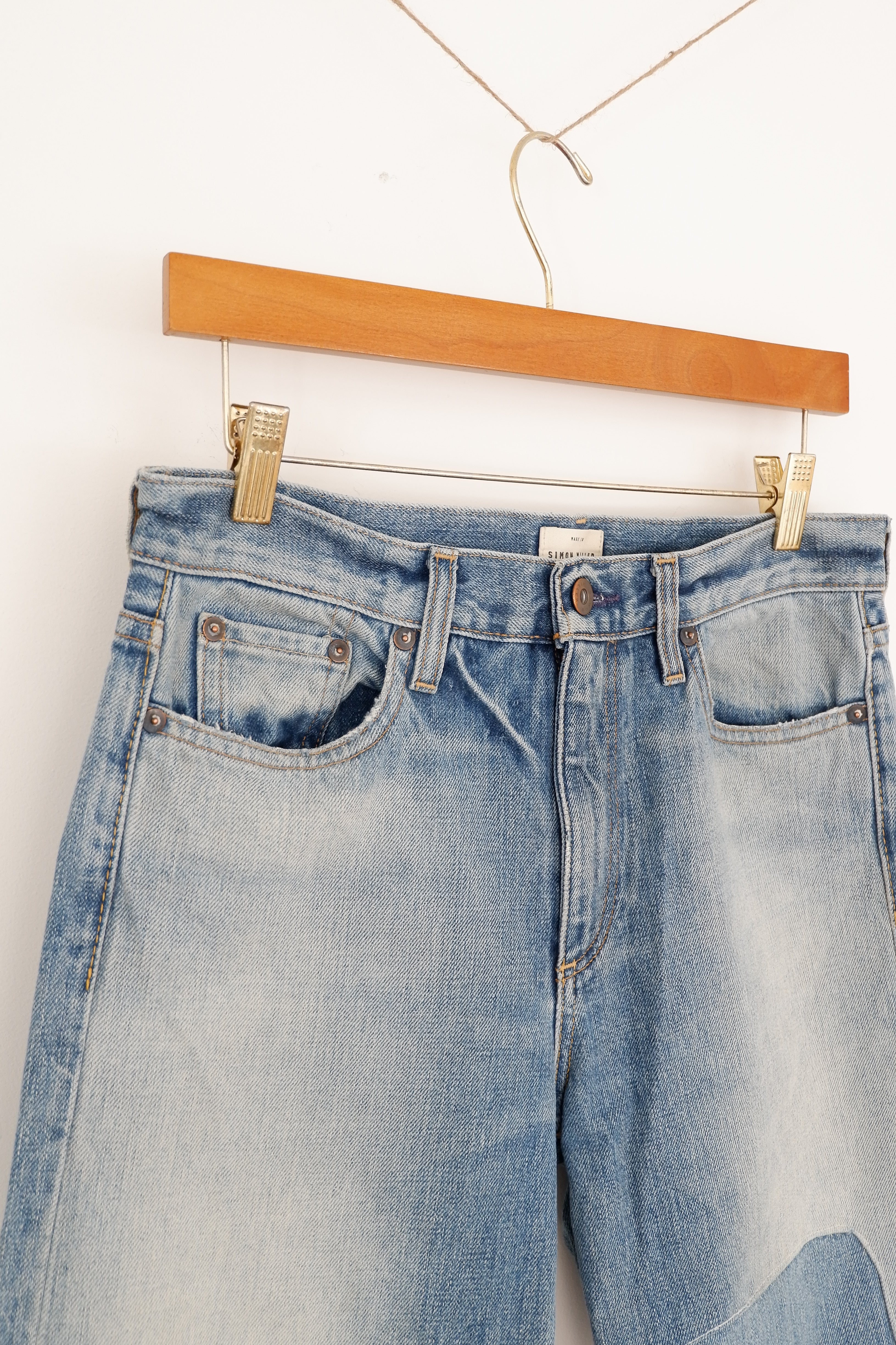 Simon Miller Light Wash Wide Leg Jeans - 26