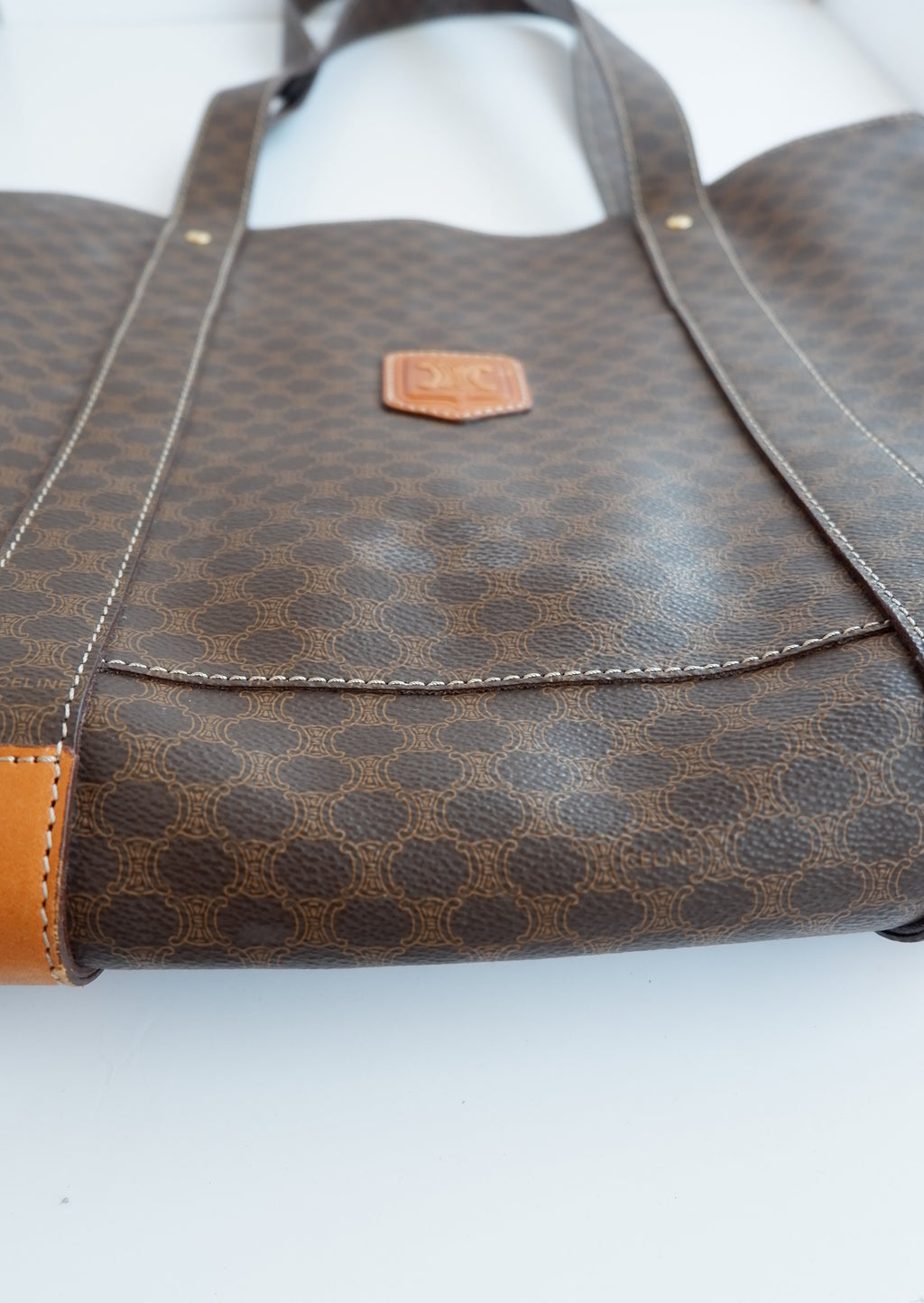 Authentic Preowned Vintage Celine Brown Macadam Tote Bag