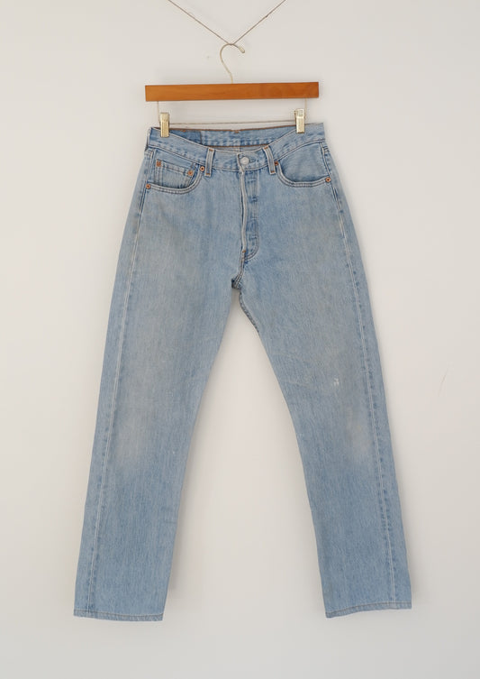 Levis Vintage 501 Light Wash Straight Leg Jeans - 30