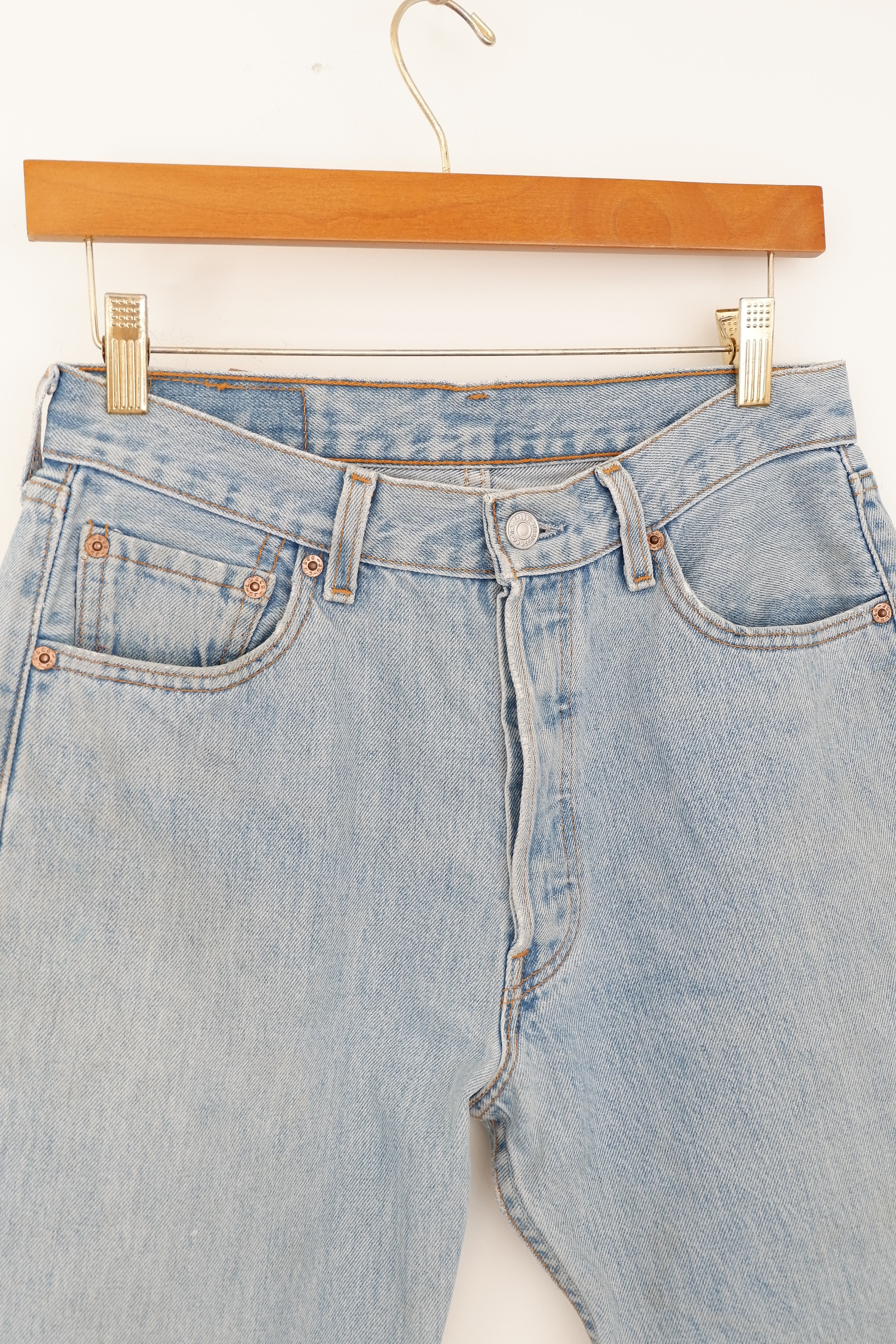 Levis Vintage 501 Light Wash Straight Leg Jeans - 30