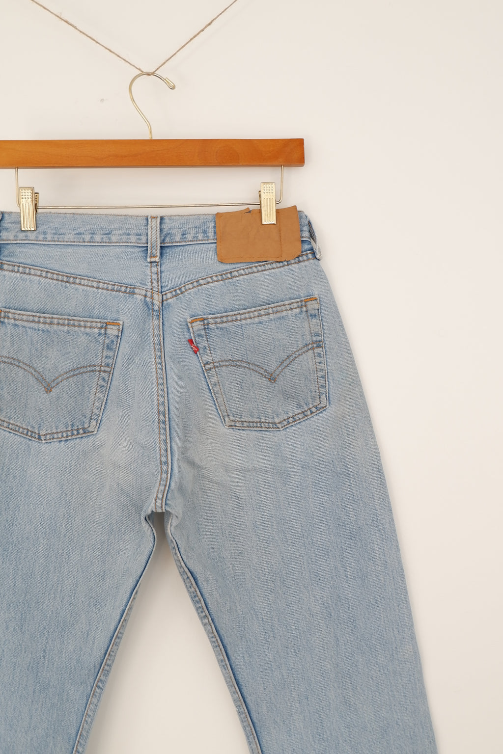 Levis Vintage 501 Light Wash Straight Leg Jeans - 30