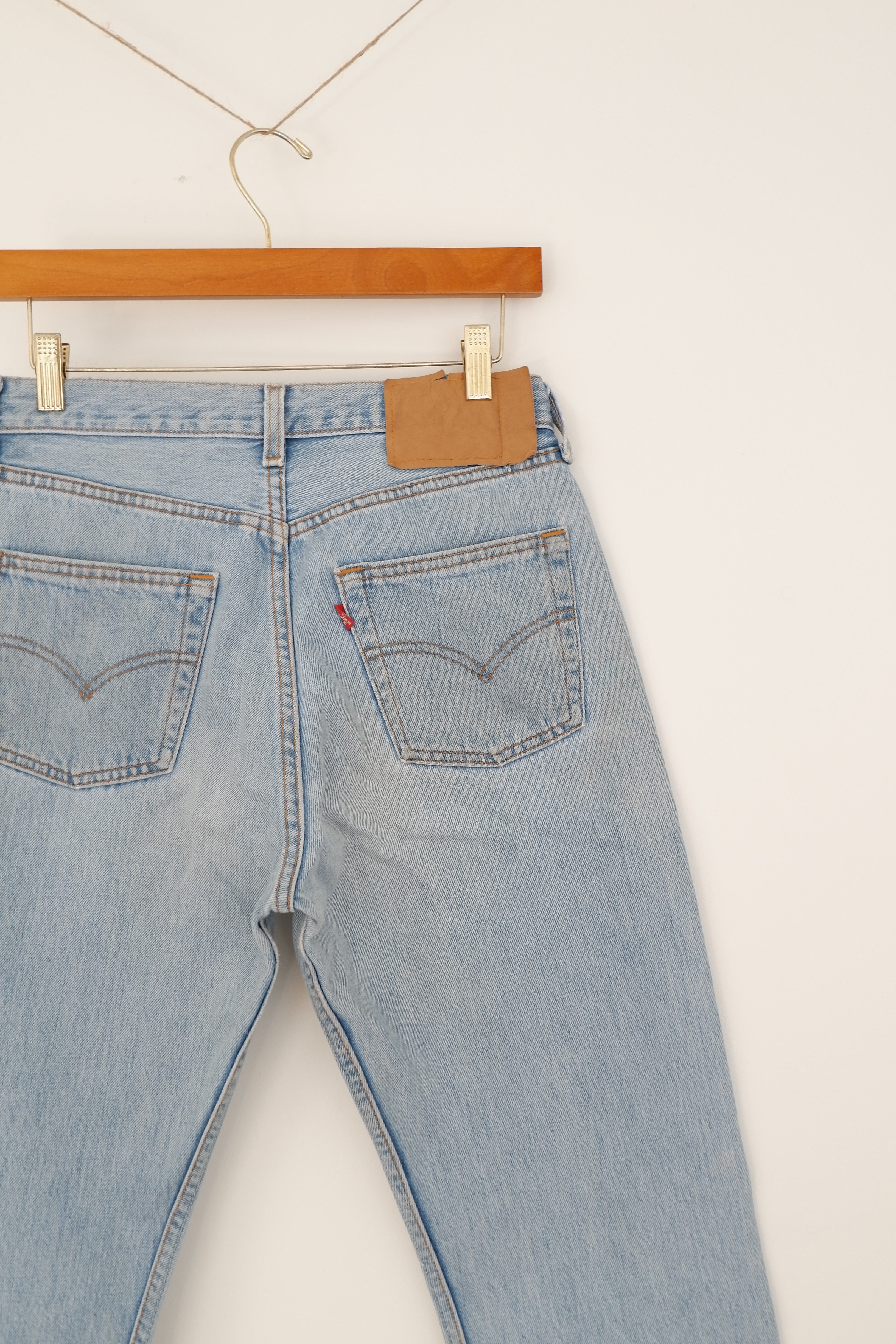 Levis Vintage 501 Light Wash Straight Leg Jeans - 30
