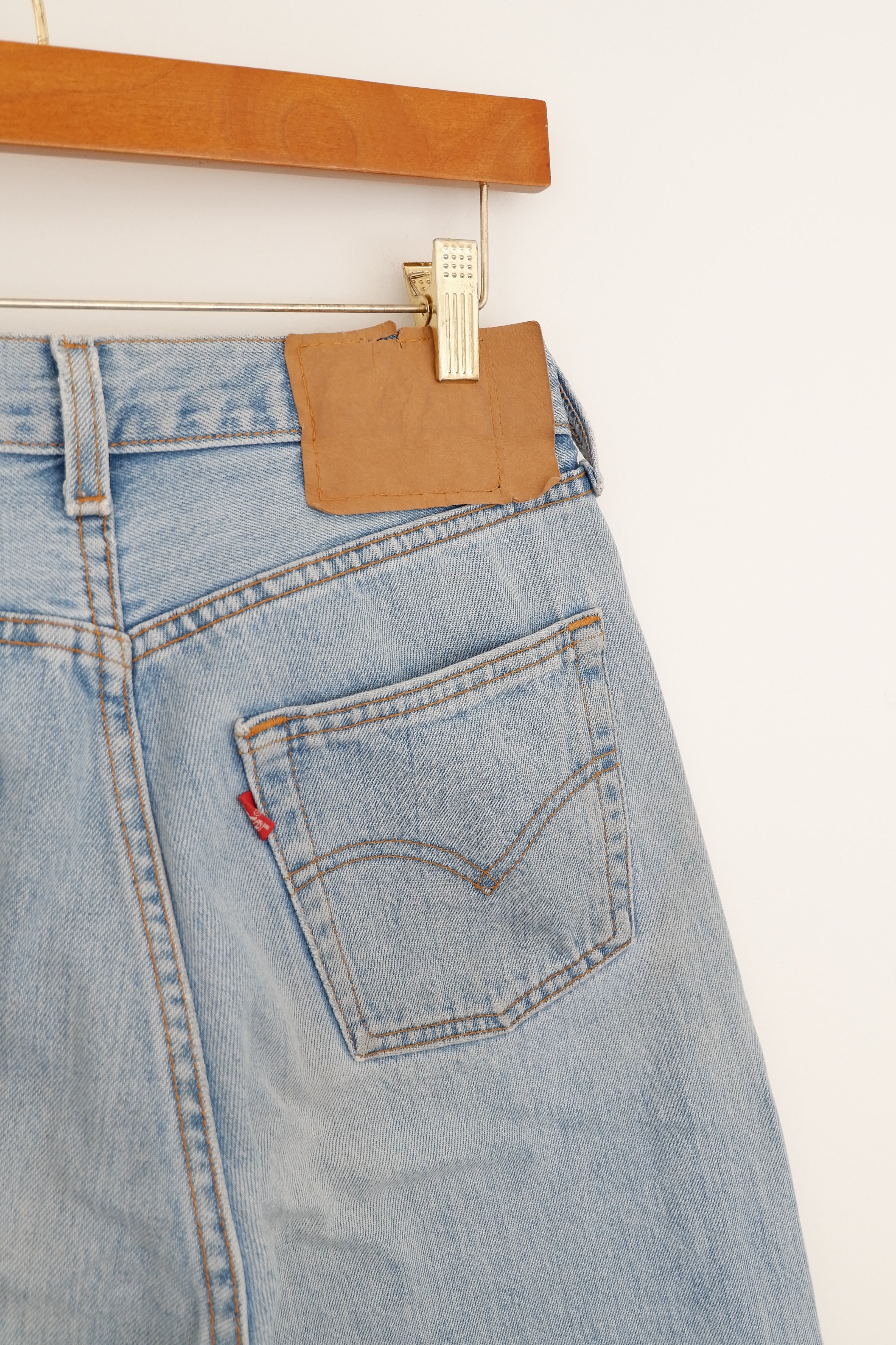 Levis Vintage 501 Light Wash Straight Leg Jeans - 30