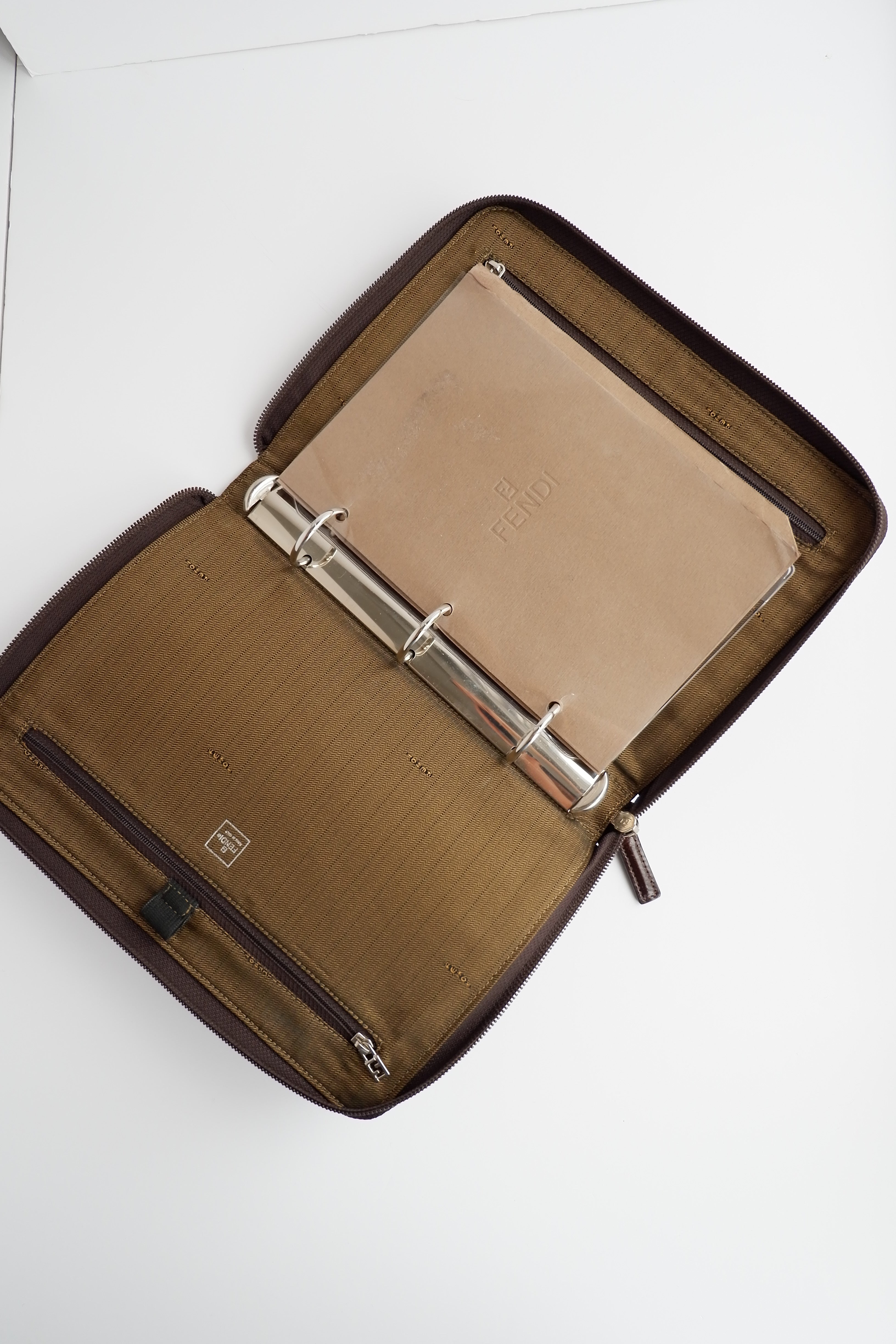 Authentic Preowned Vintage Fendi Zucca Agenda Cover