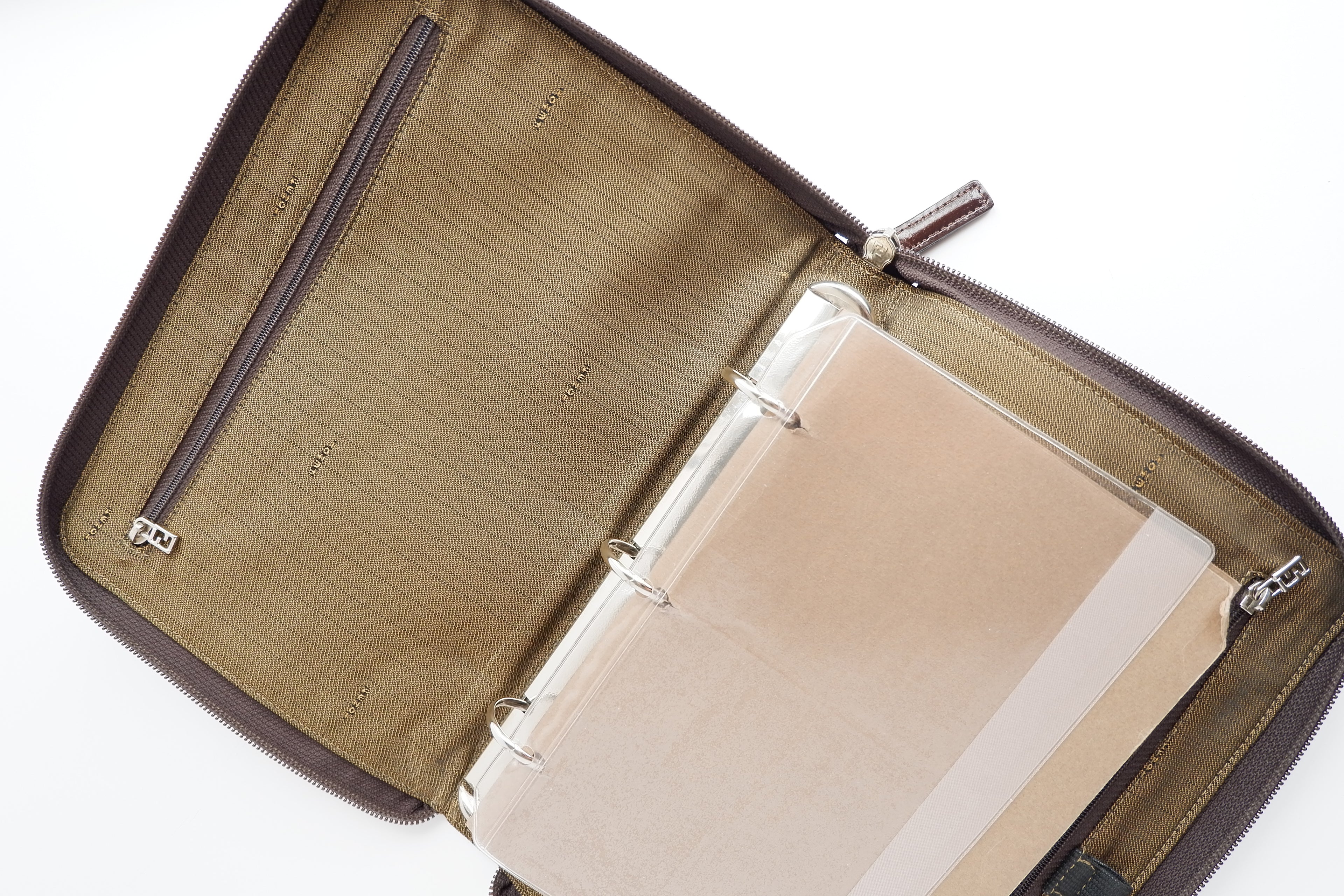 Authentic Preowned Vintage Fendi Zucca Agenda Cover