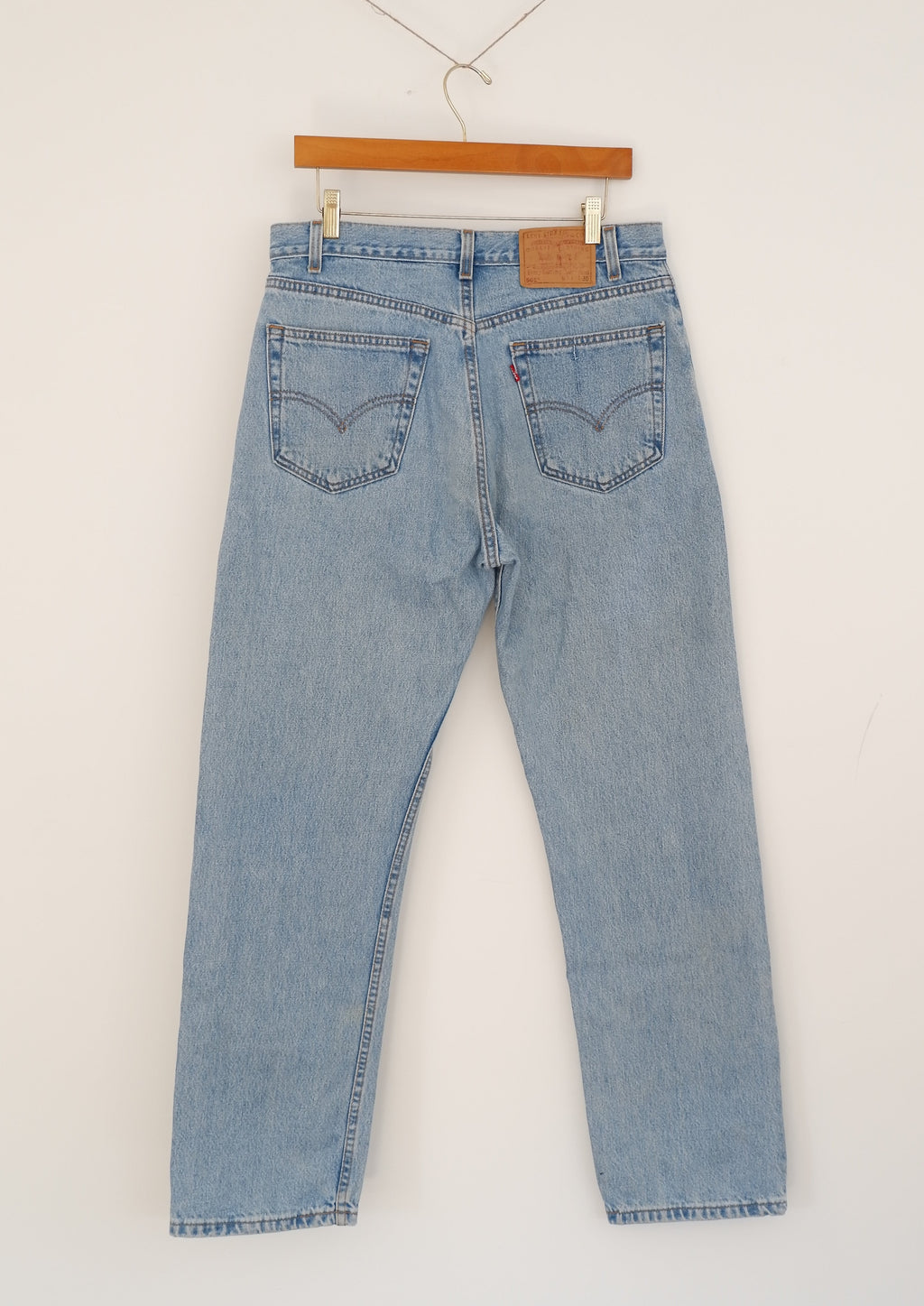 Levis 505 Light Wash Regular Fit Straight Leg Jeans - 34