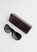 Authentiques lunettes de soleil polarisées Gucci noires à monture carrée, d'occasion