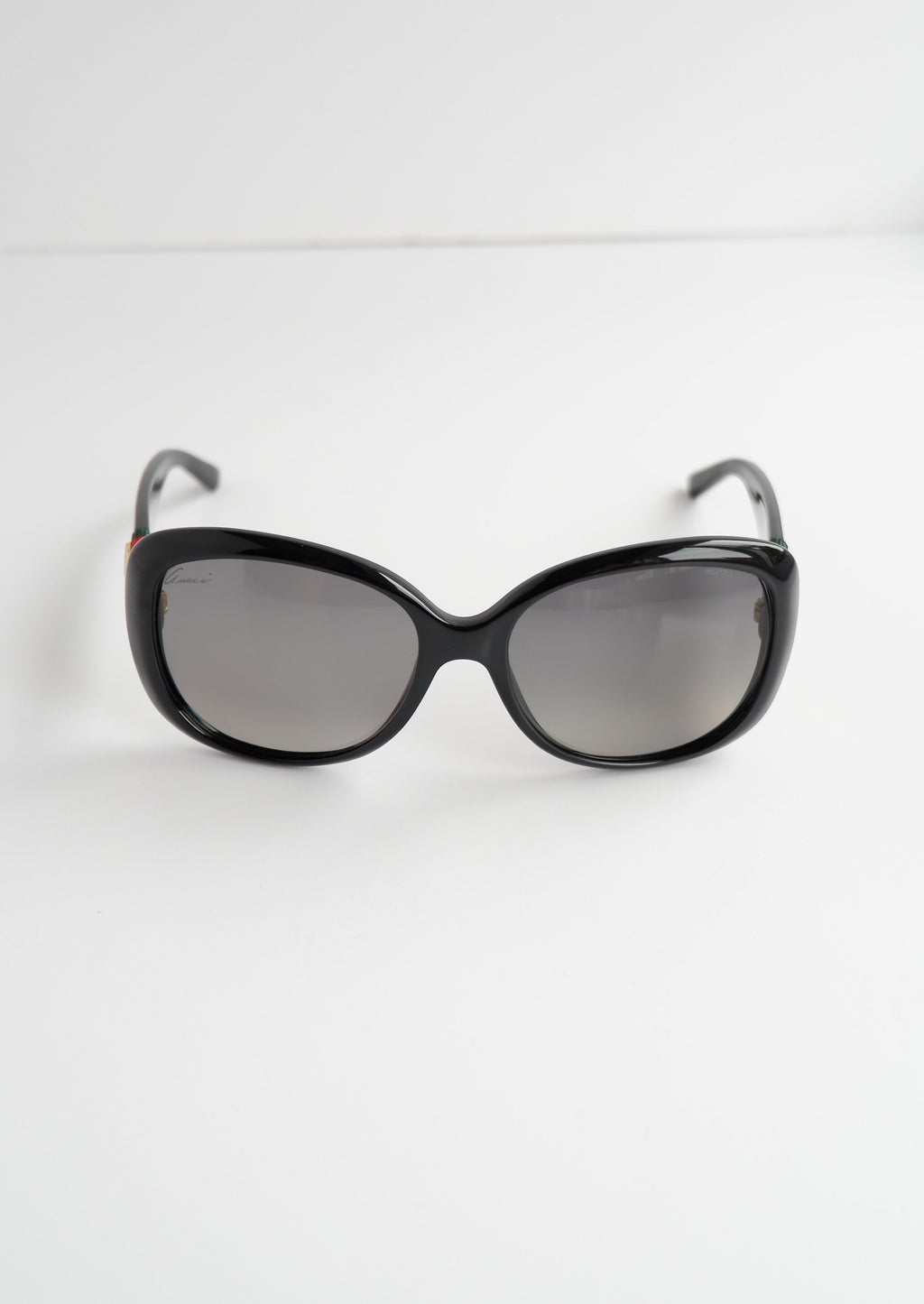 Authentiques lunettes de soleil polarisées Gucci noires à monture carrée, d'occasion