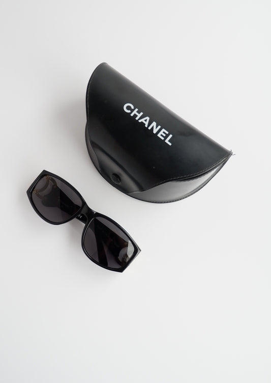 Authentic Preowned Chanel Black CC Logo Square Frame Sunglasses