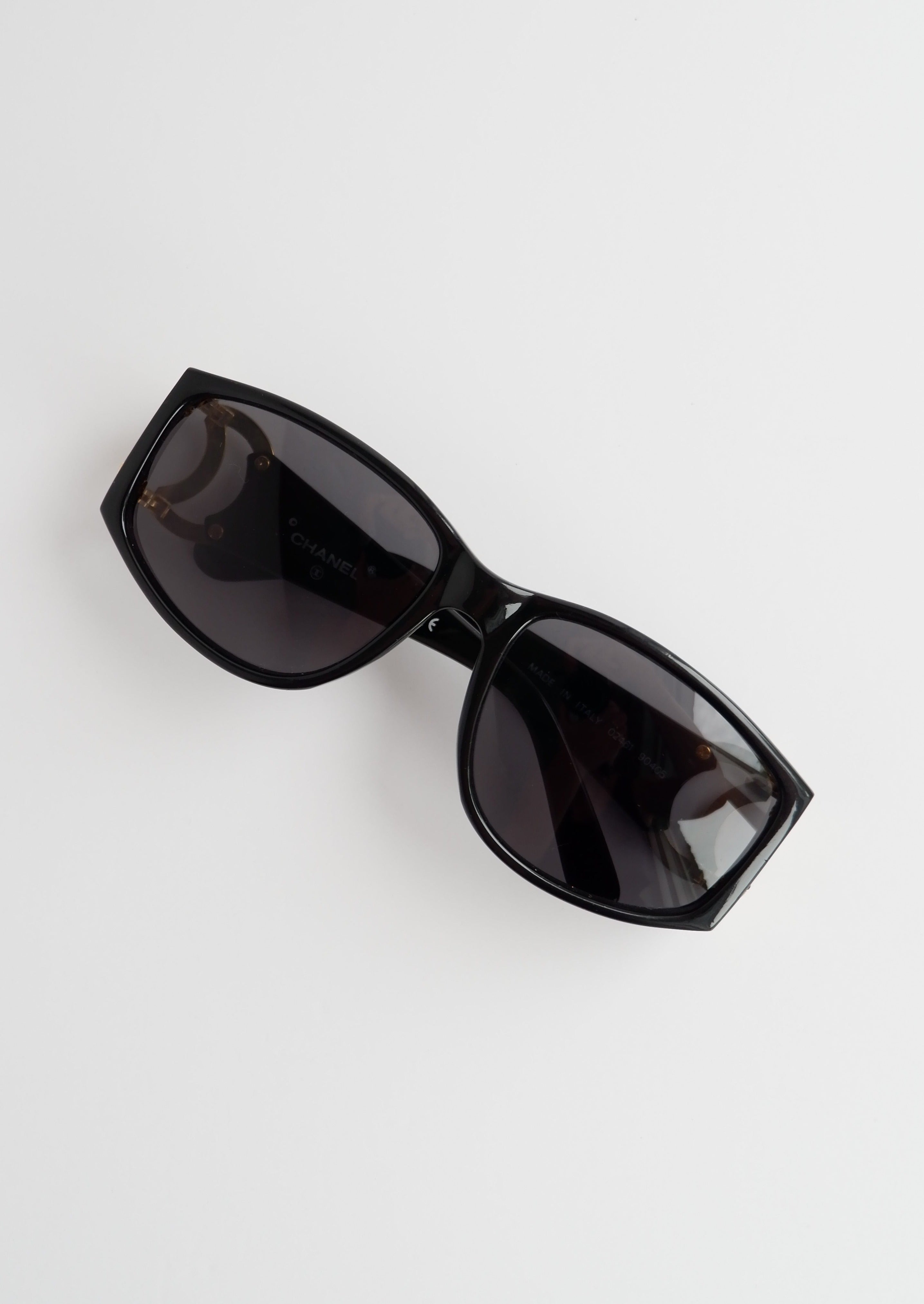 Authentic Preowned Chanel Black CC Logo Square Frame Sunglasses