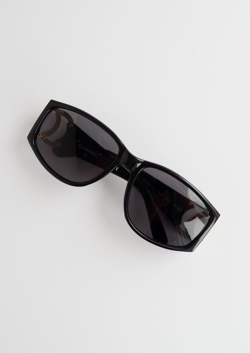 Authentic Preowned Chanel Black CC Logo Square Frame Sunglasses