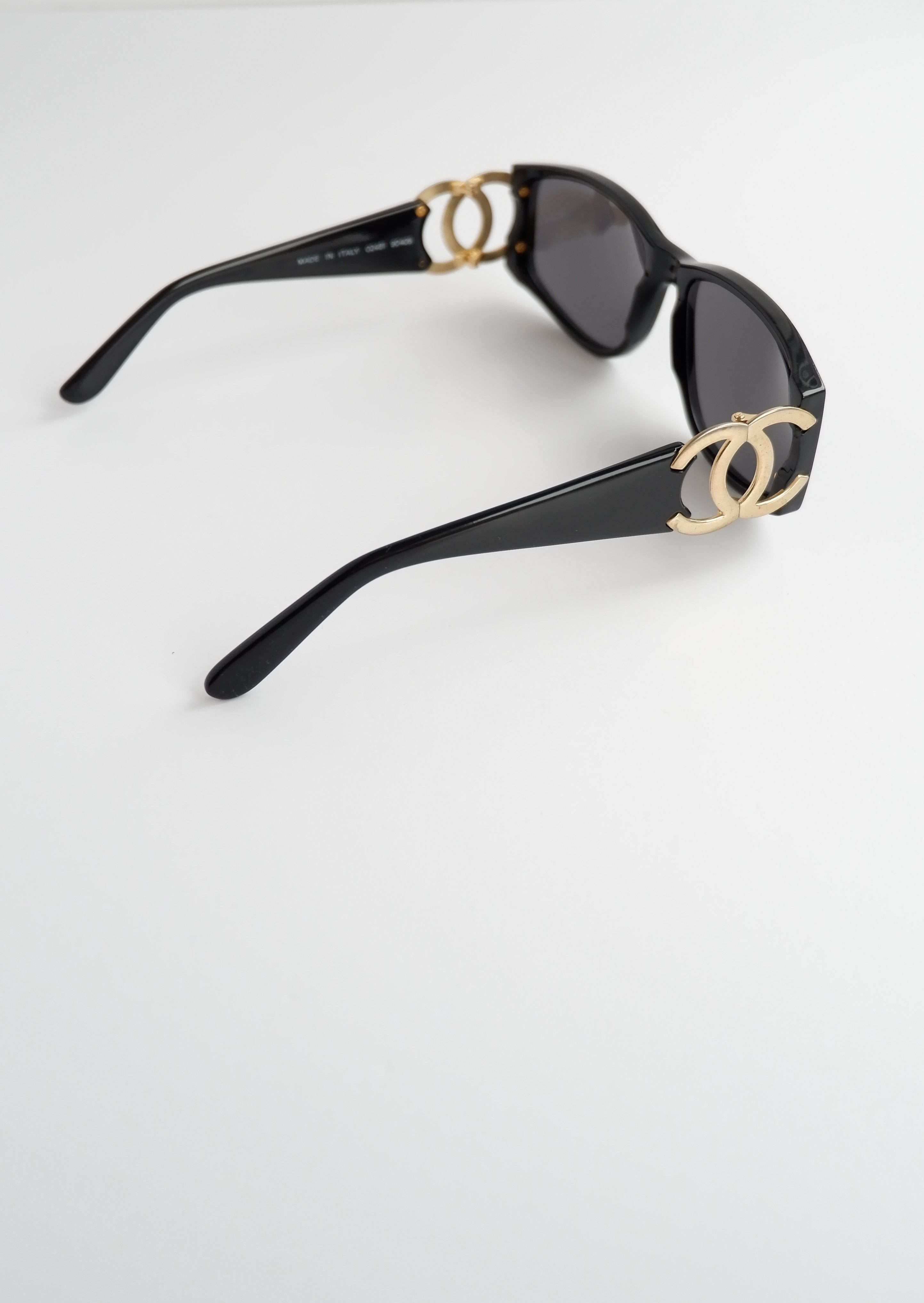 Authentic Preowned Chanel Black CC Logo Square Frame Sunglasses