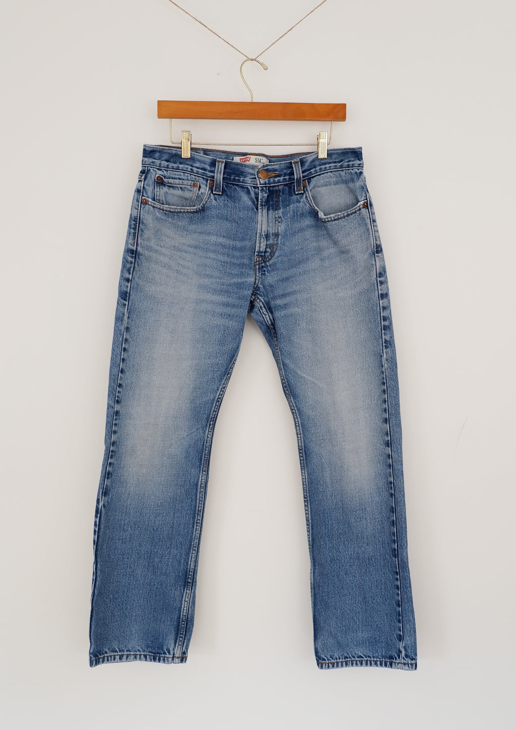 Levis 514 Medium Light Wash Slim Straight Fit Jeans - 33