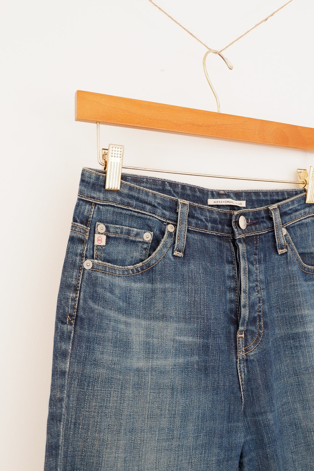Alexa Chung for AG Medium Wash High Waisted Skinny Flare Jeans - 27