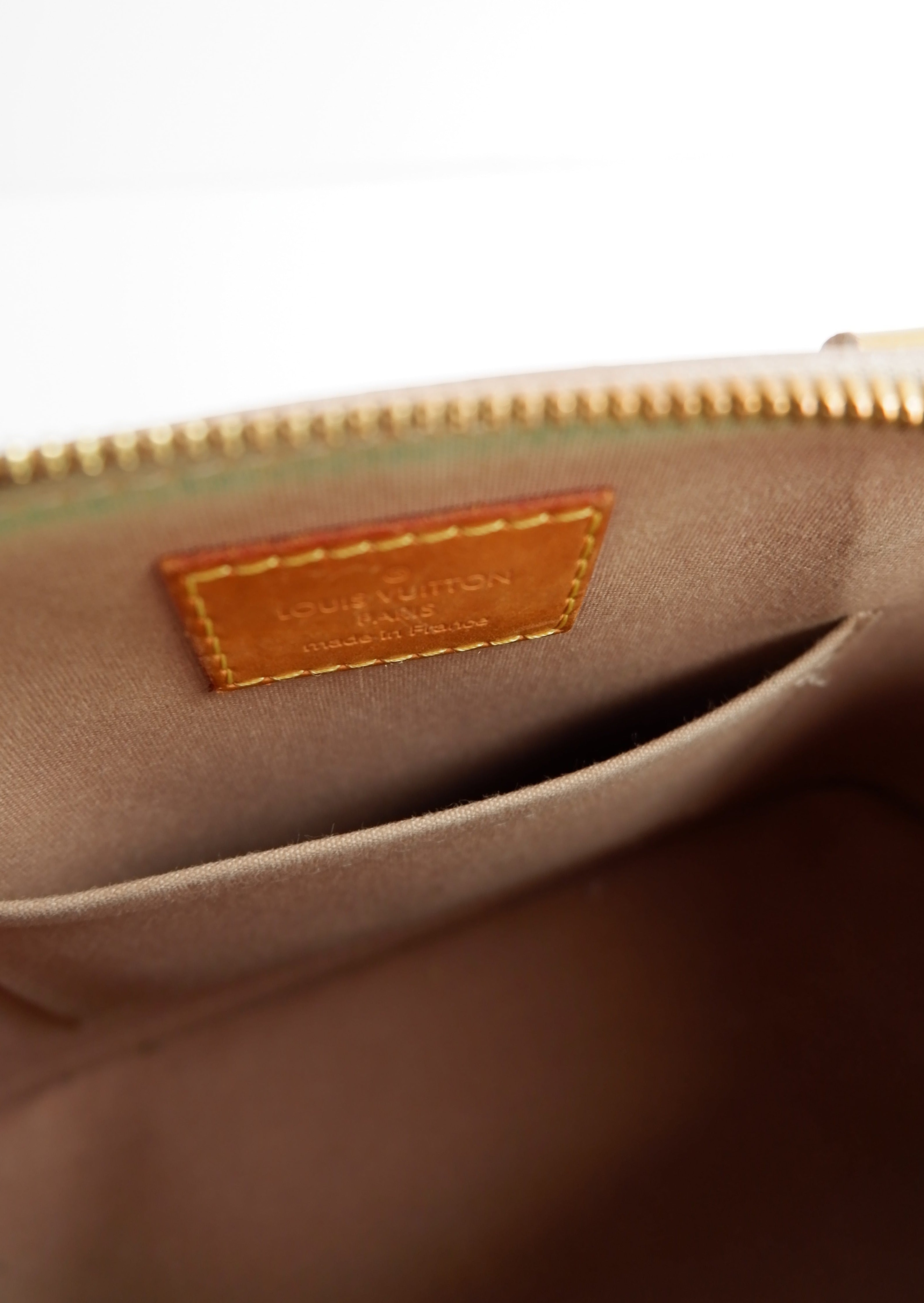 Authentique sac Louis Vuitton Monogram Gold Vernis Alma BB d'occasion