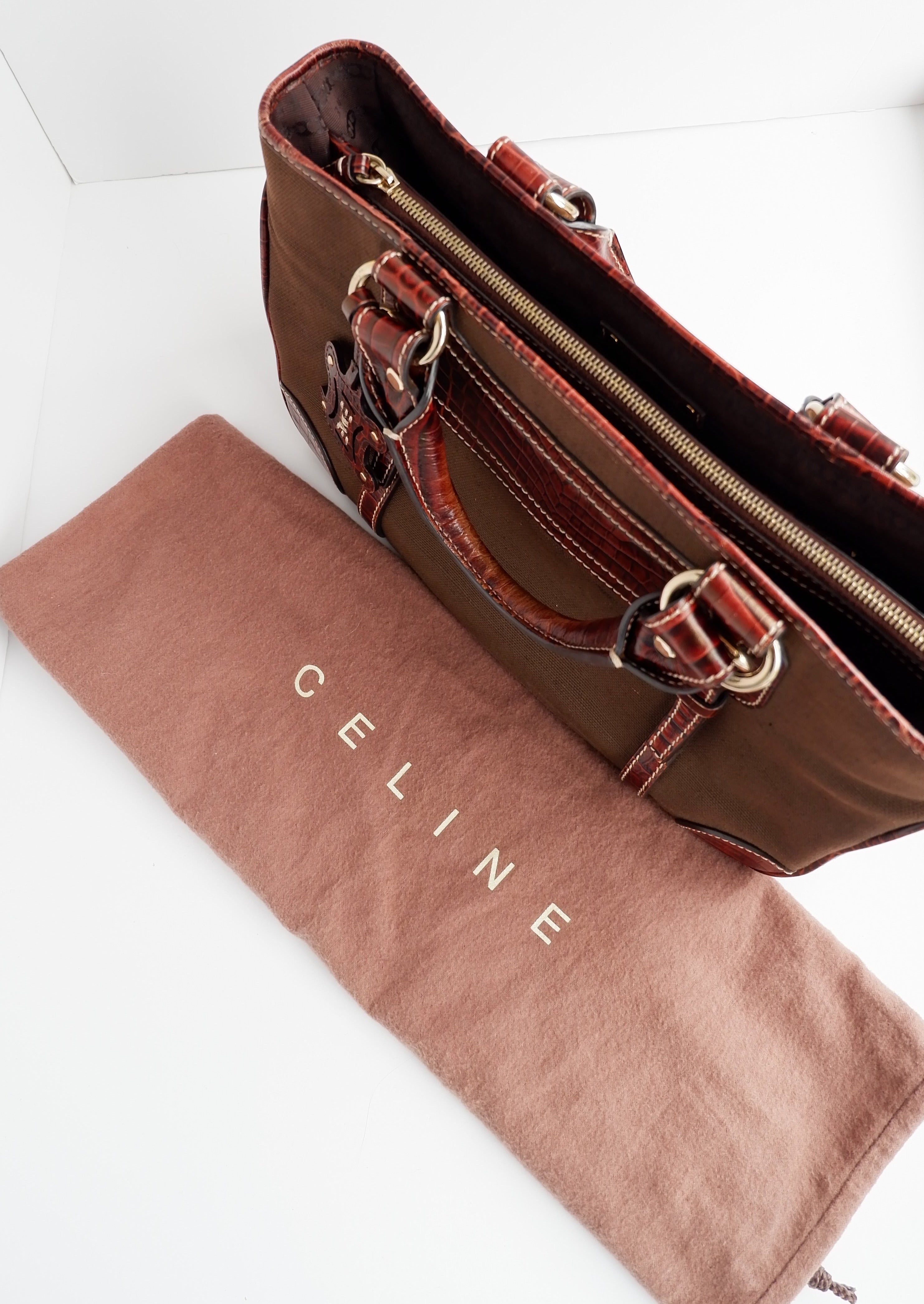 Sac Boogie Celine marron vintage authentique d'occasion