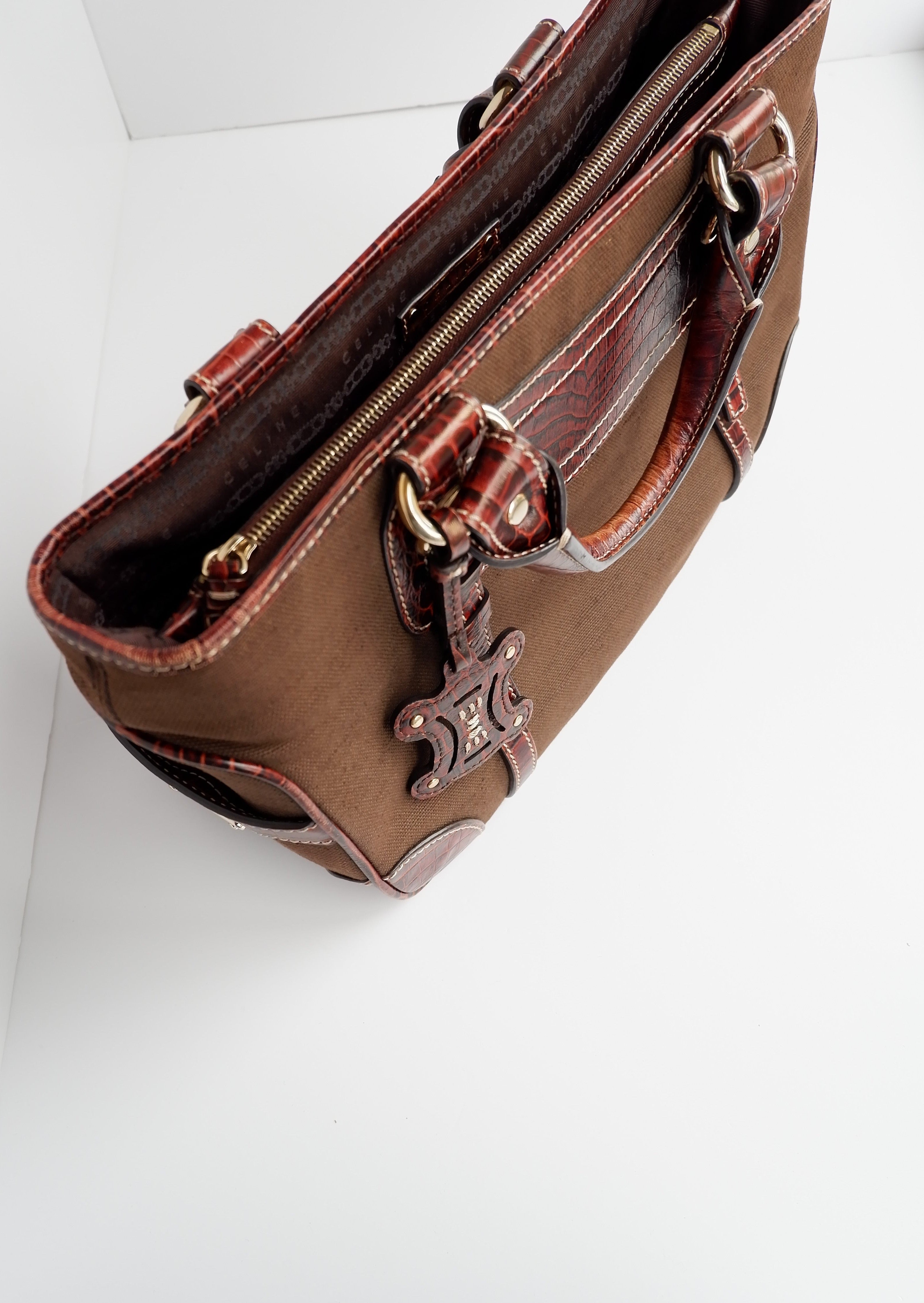 Sac Boogie Celine marron vintage authentique d'occasion
