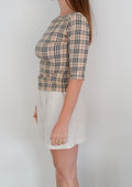 Authentic Preowned Burberry House Check 3/4 Length Sleeve Cotton T-Shirt  - M