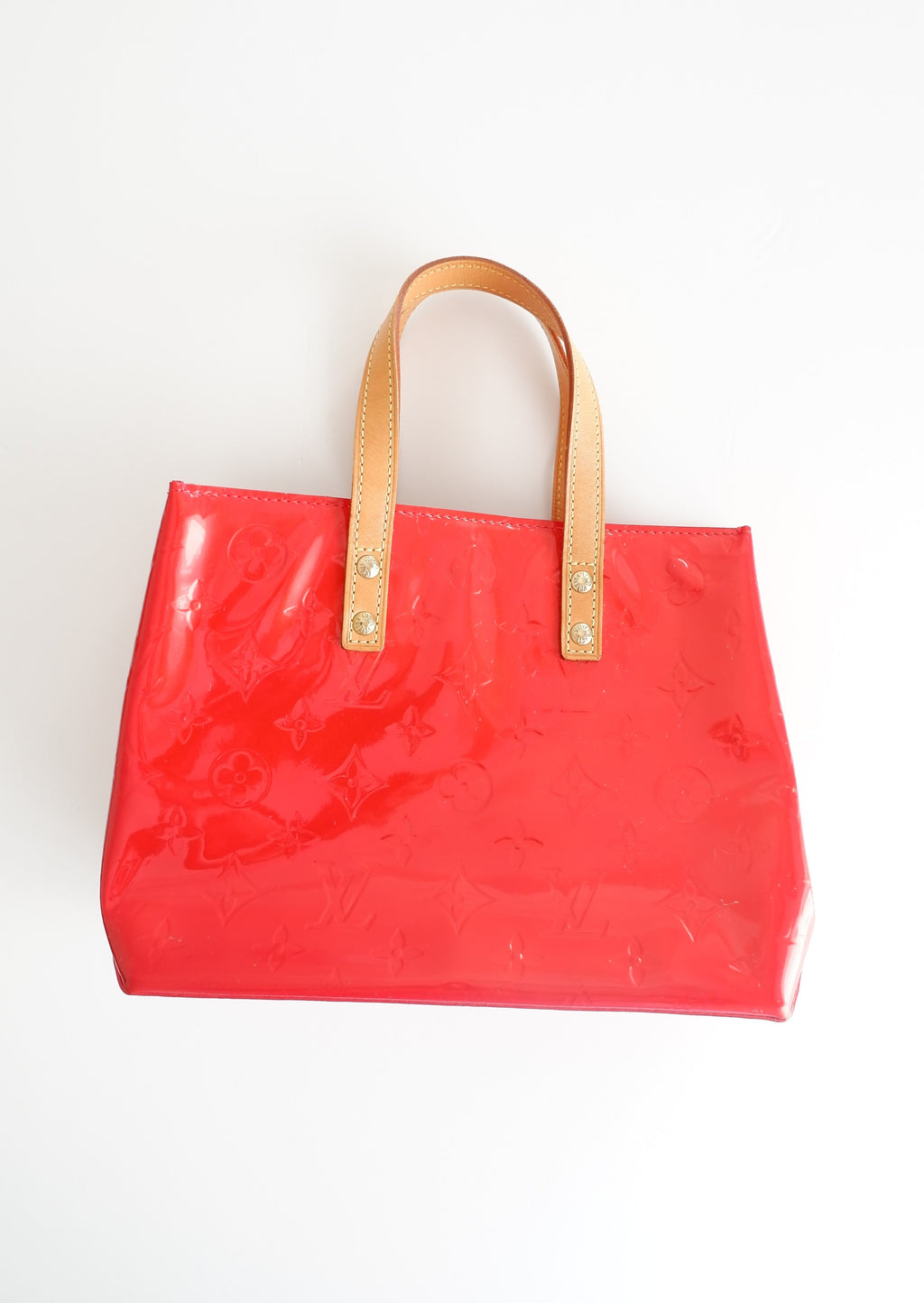 Sac Louis Vuitton Monogram Vernis Rouge Reade authentique d'occasion
