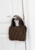 Authentic Preowned Vintage Fendi Zucca Small Handbag