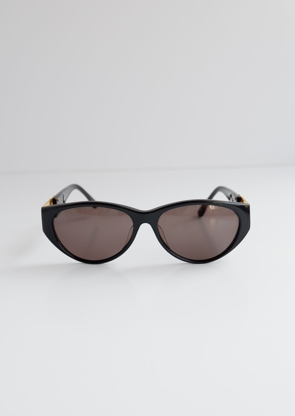 Authentic Preowned Vintage Celine Black Gold/ Embellished Logo Cat Eye Sunglasses