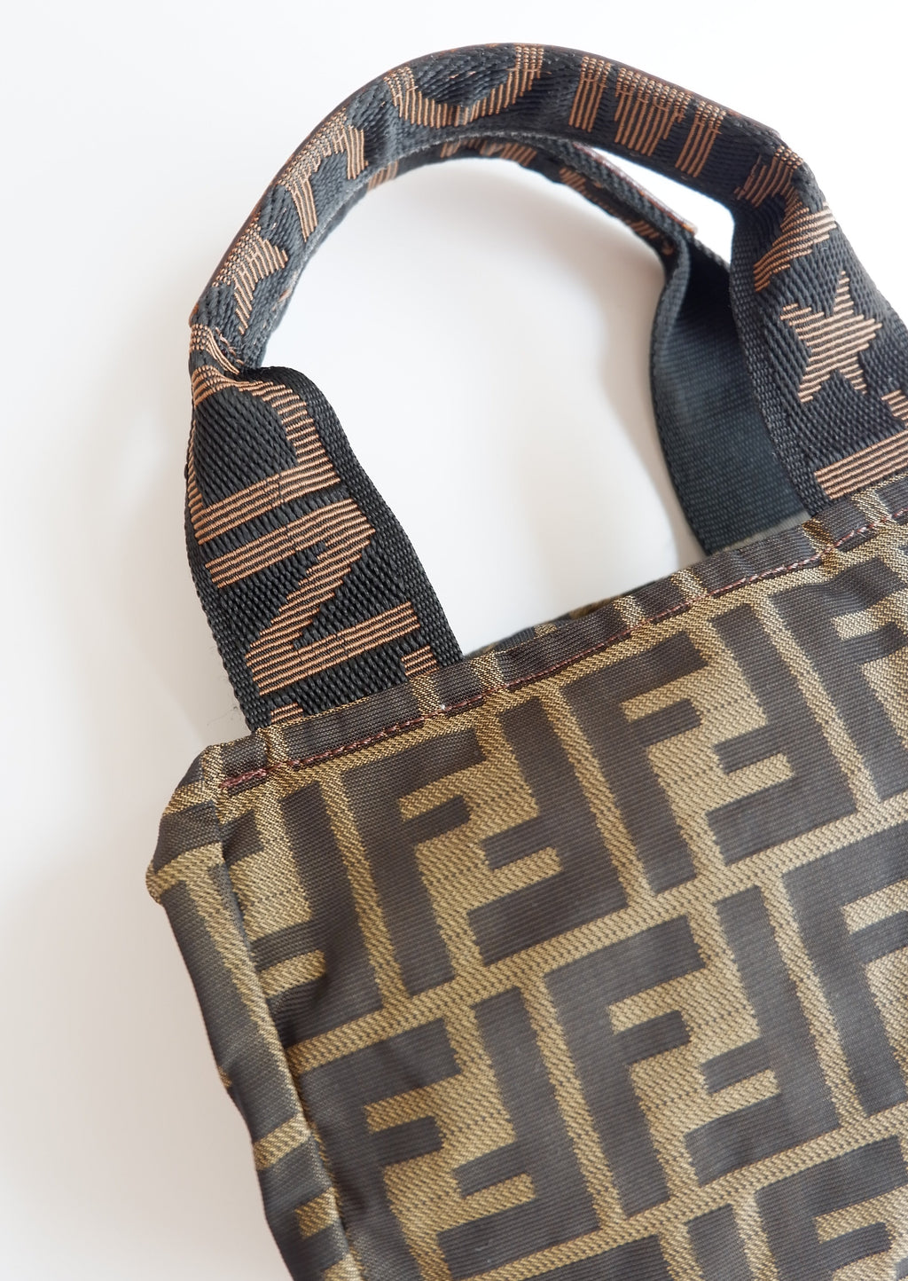 Authentic Preowned Vintage Fendi Zucca Small Handbag