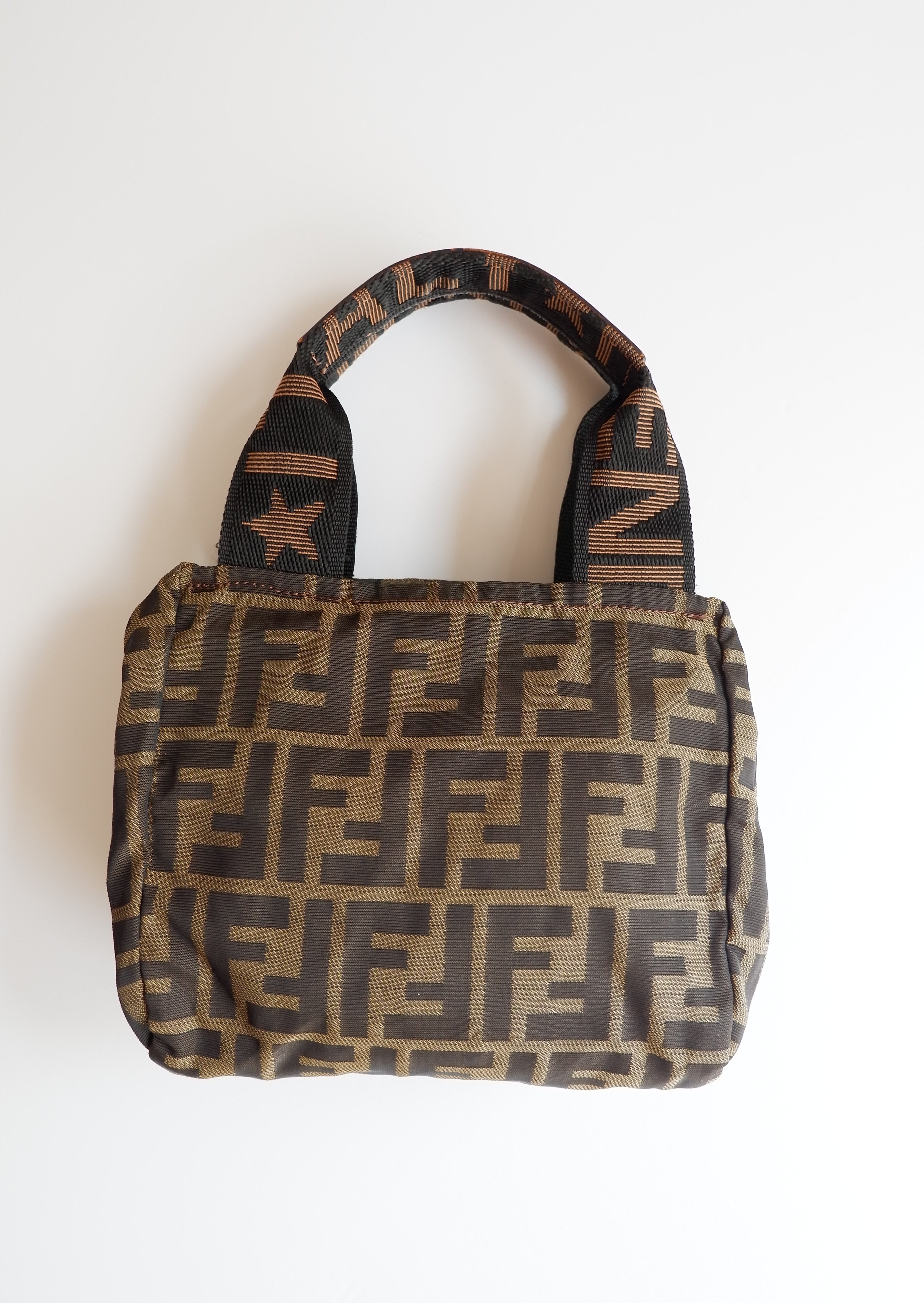 Authentic Preowned Vintage Fendi Zucca Small Handbag
