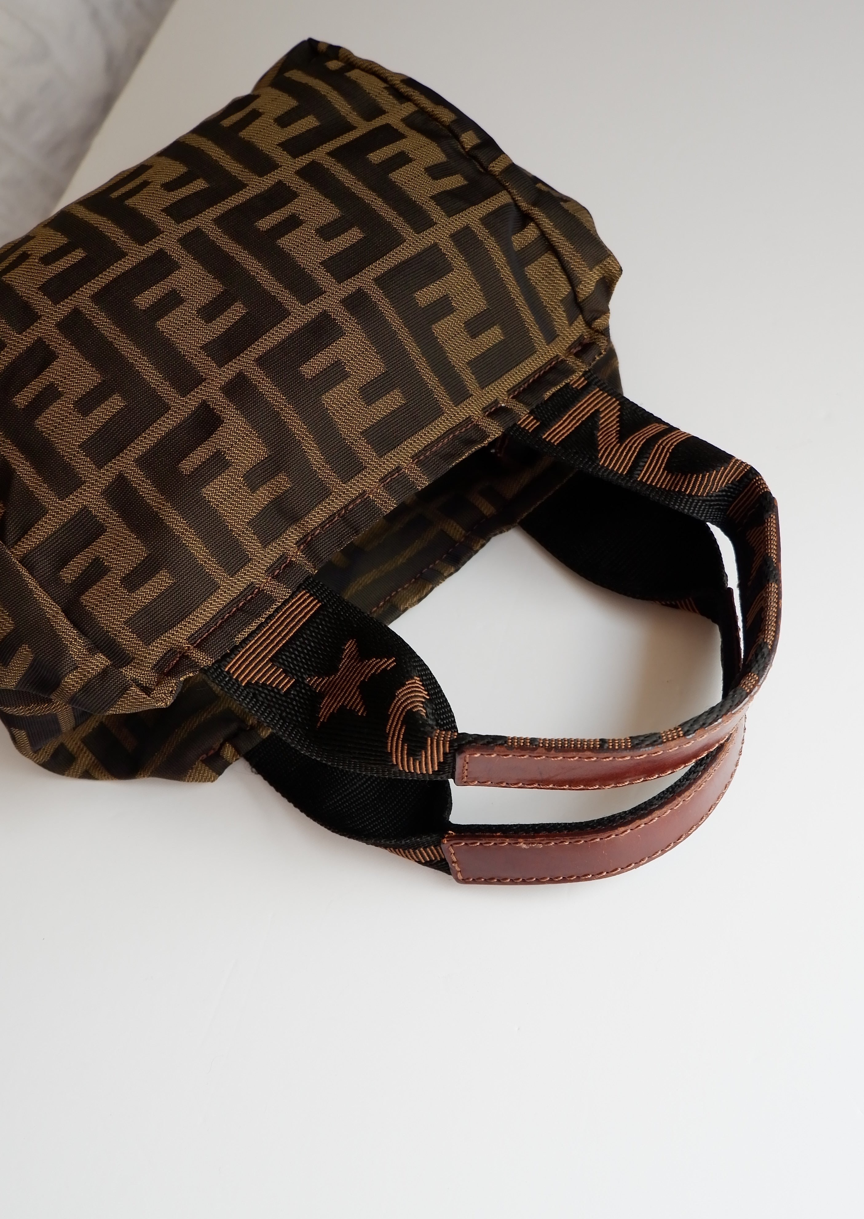 Authentic Preowned Vintage Fendi Zucca Small Handbag