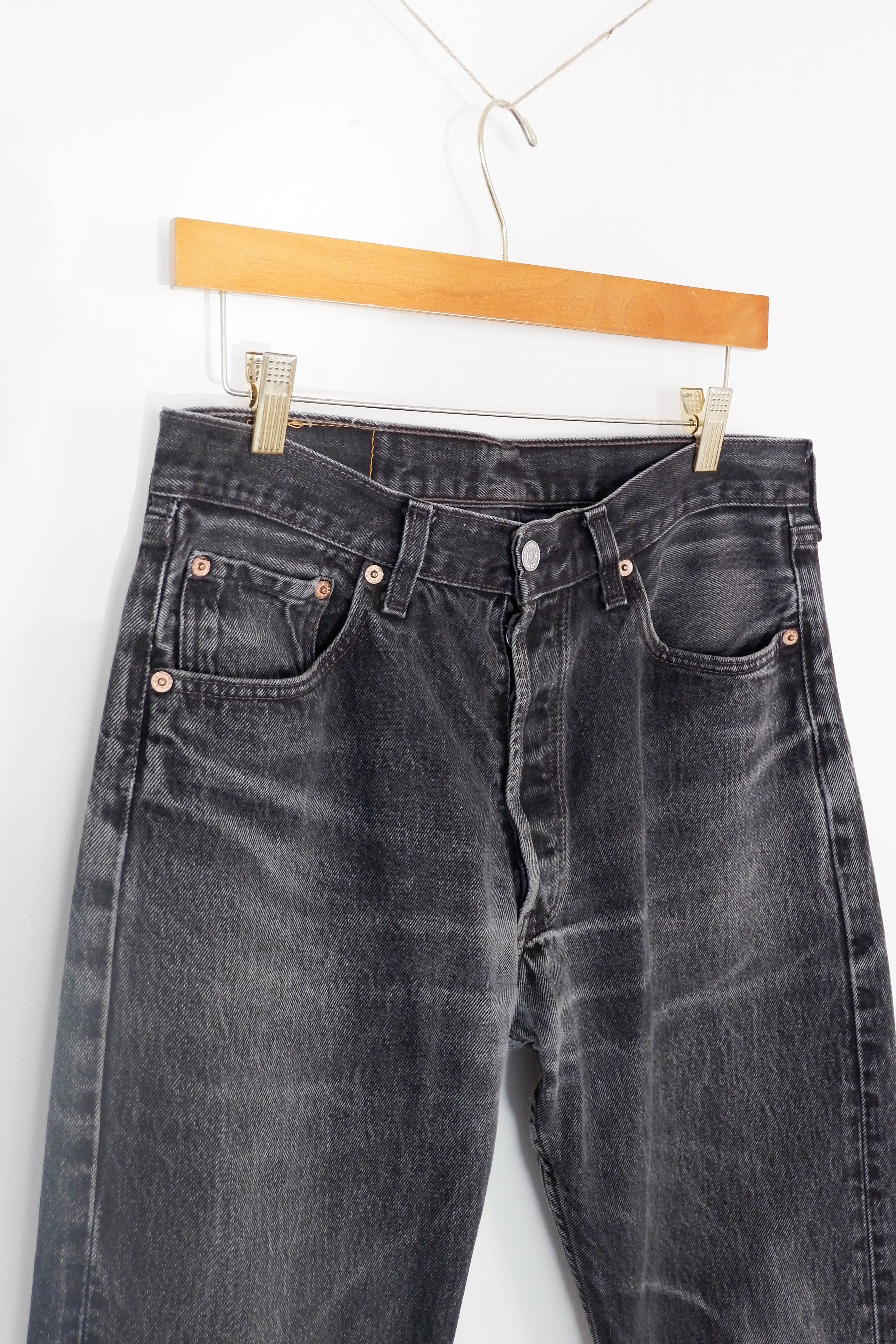 Levis Vintage 501 Jean droit noir - 33