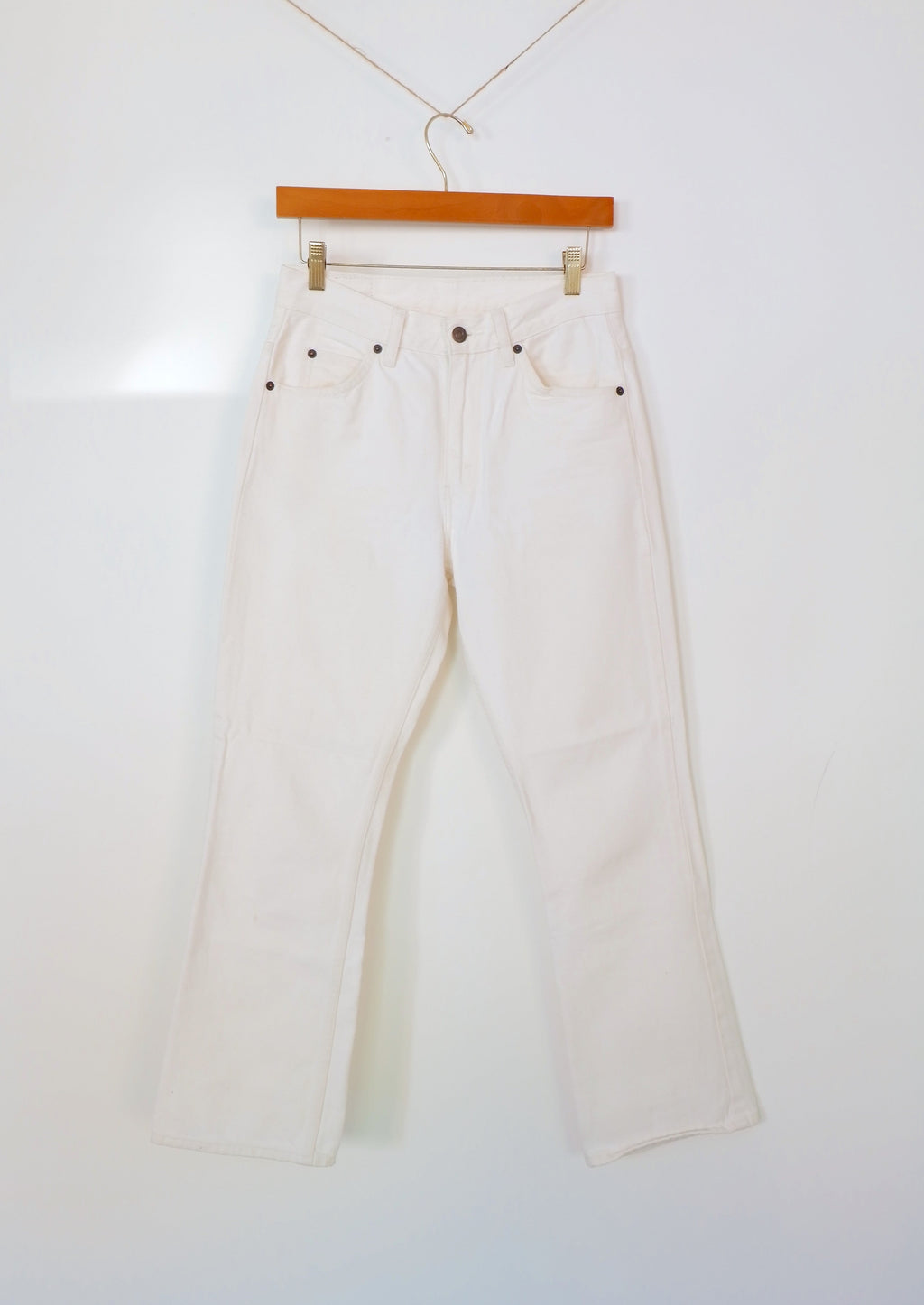 Levis 517 White High Waisted Jeans - 28
