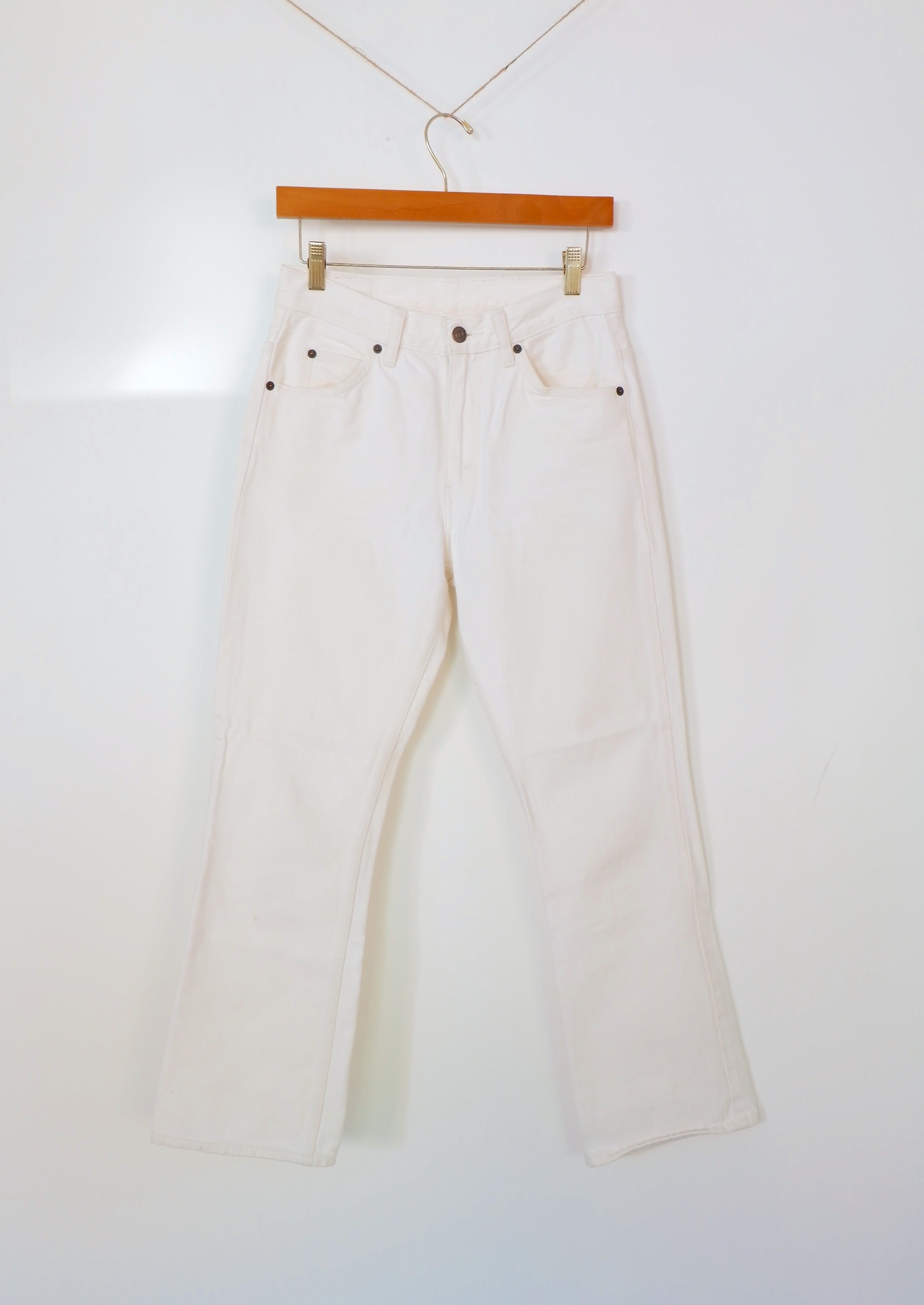 Levis 517 White High Waisted Jeans - 28
