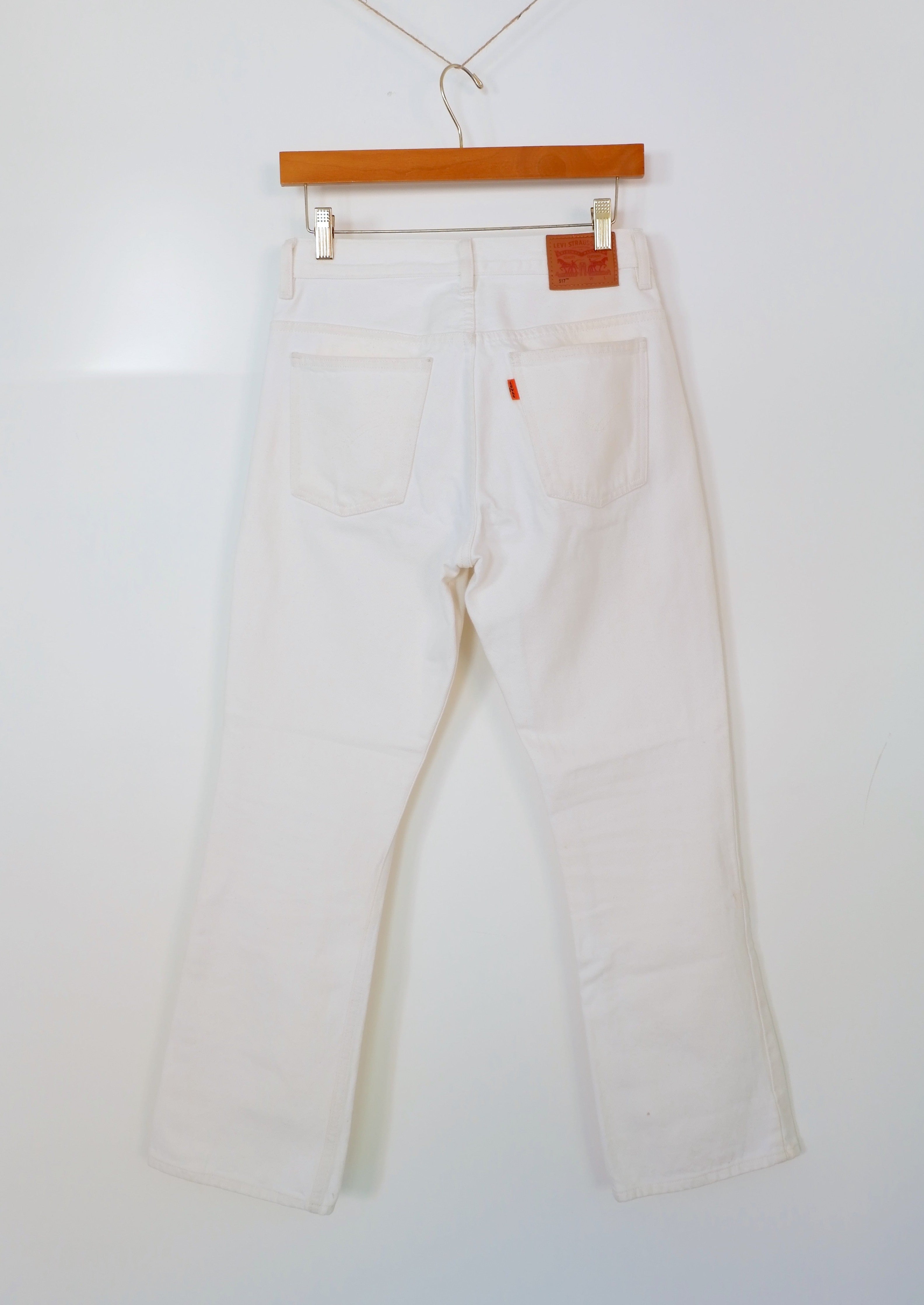 Levis 517 White High Waisted Jeans - 28