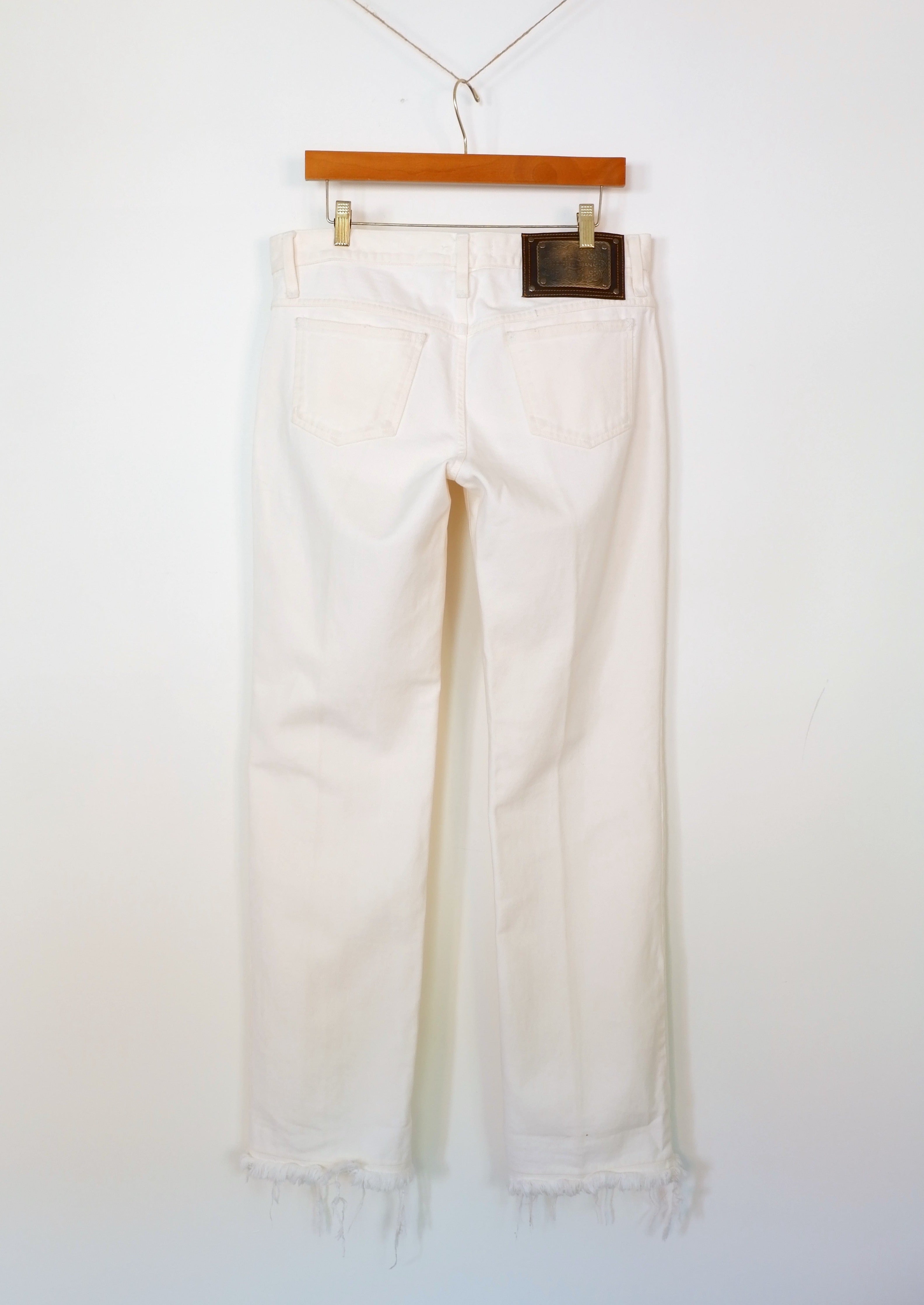 Dolce & Gabbana Cream Low Rise Flare Jeans - (34 US / 46 Italian)