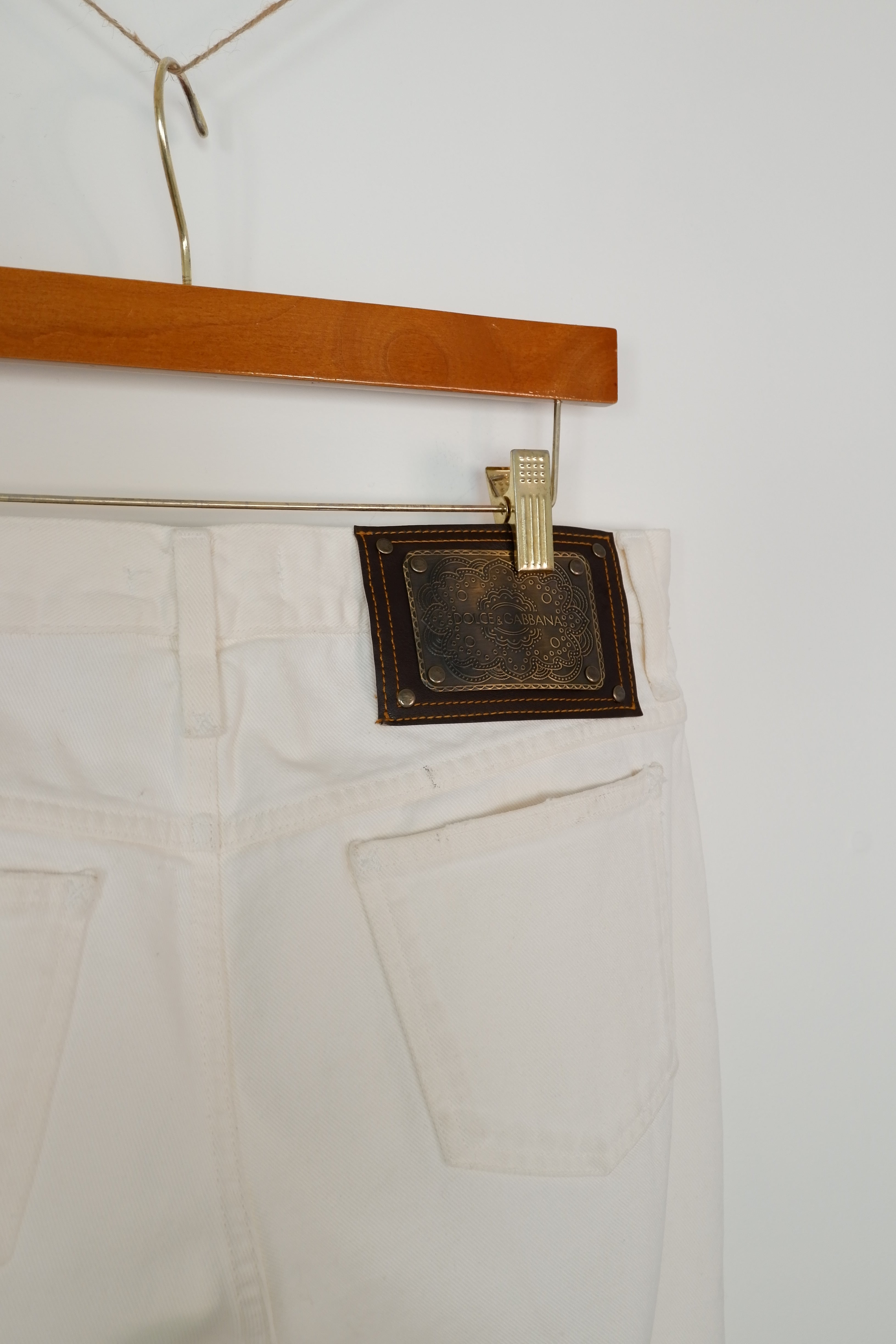 Dolce & Gabbana Cream Low Rise Flare Jeans - (34 US / 46 Italian)