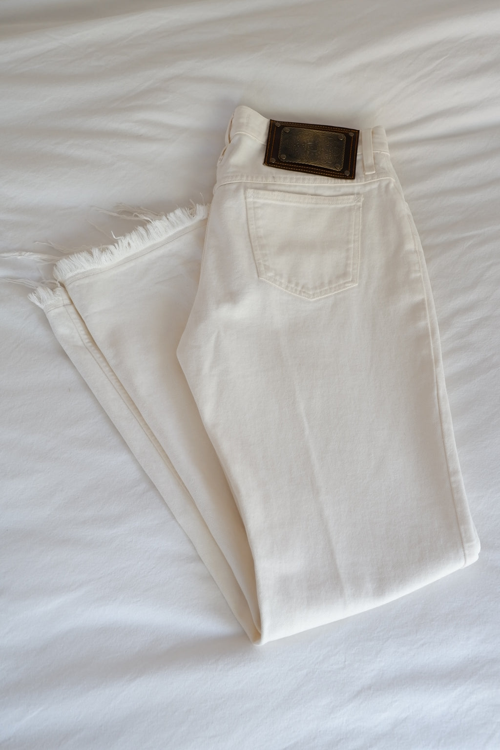 Dolce & Gabbana Cream Low Rise Flare Jeans - (34 US / 46 Italian)