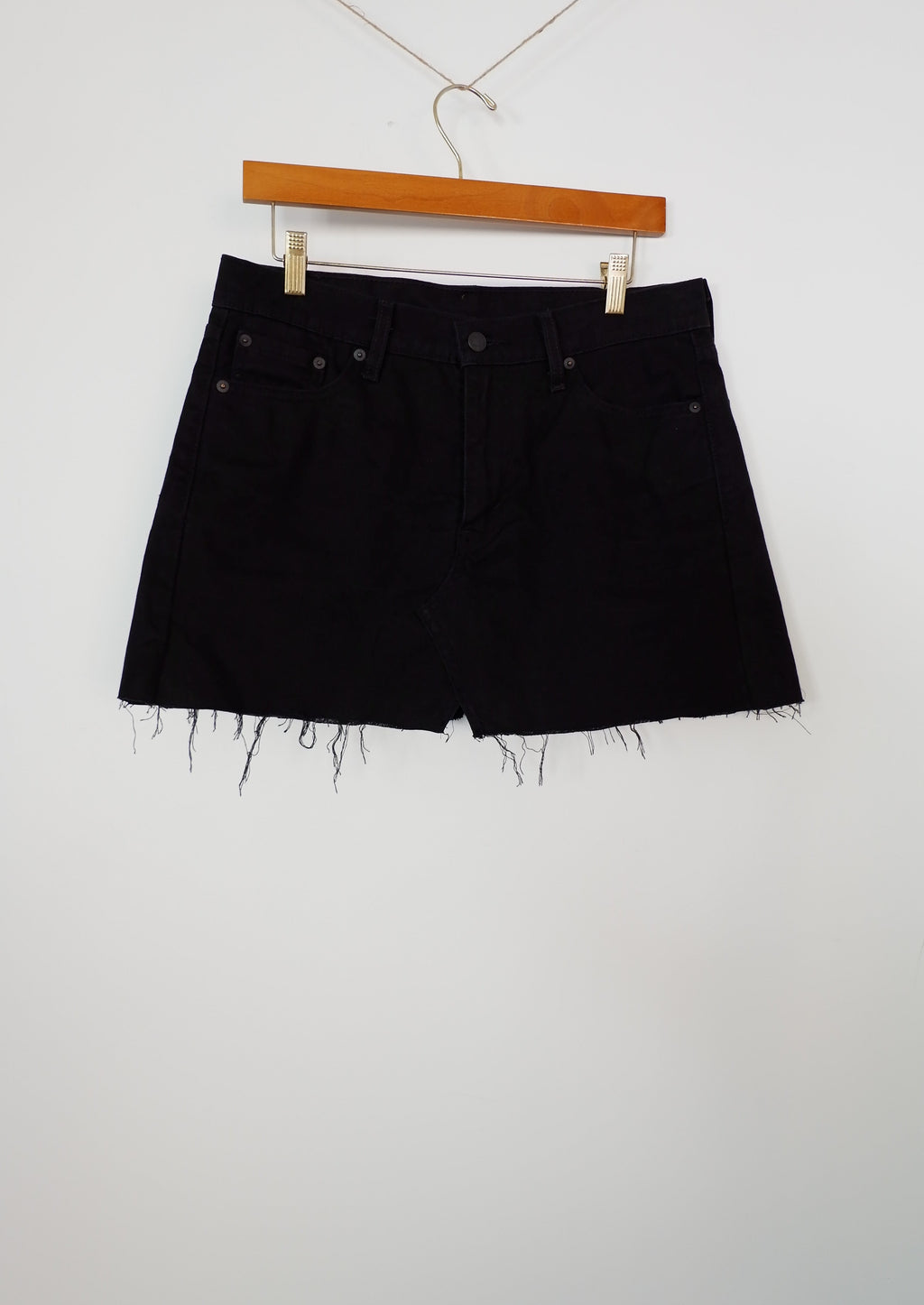Levis 513 Black Mini Skirt - 30