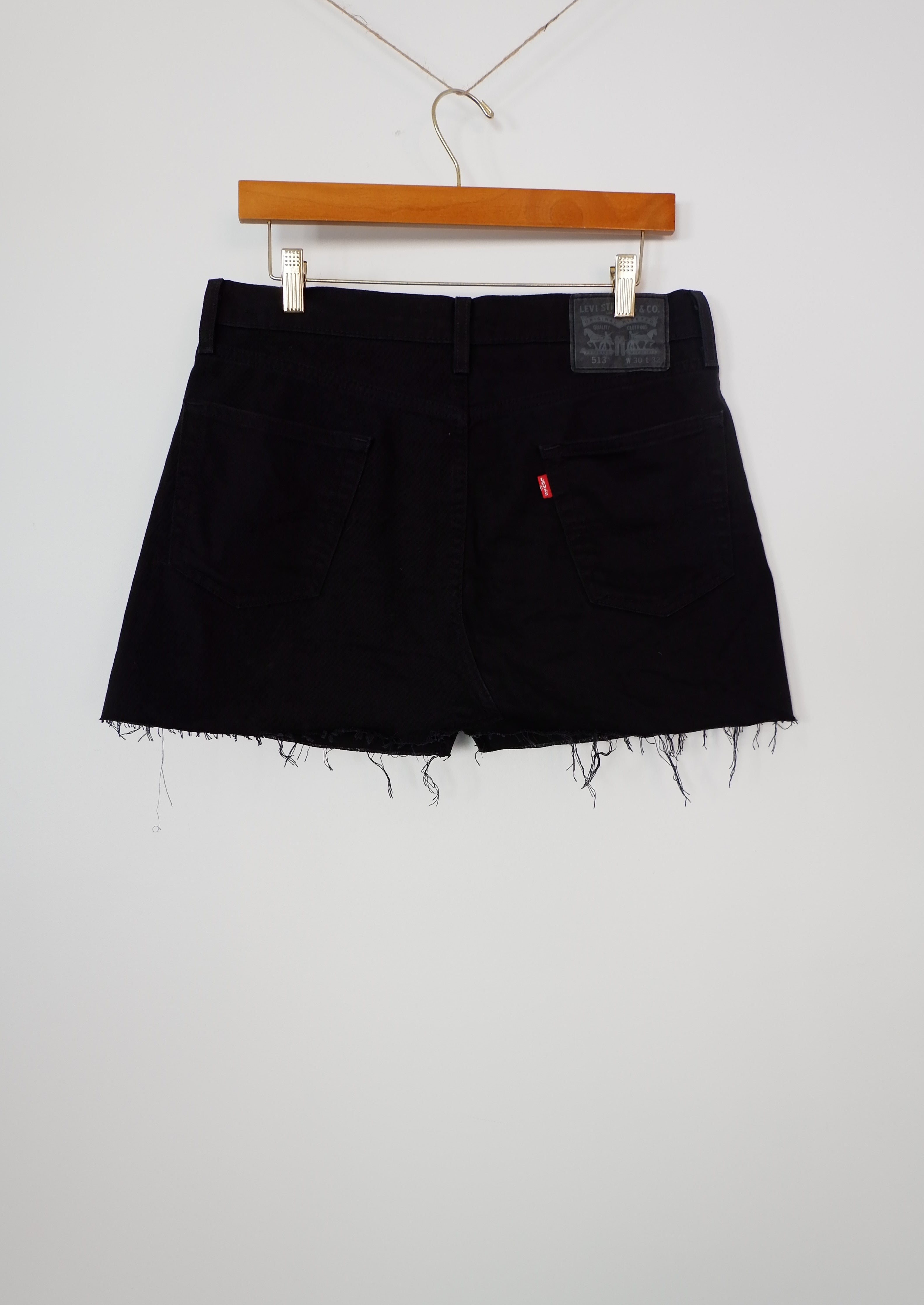 Levis 513 Black Mini Skirt - 30