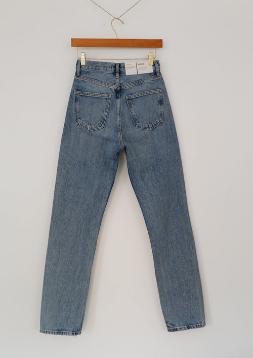 AGOLDE 90's Pinch Waist High Rise Straight Medium Wash Jeans - 24