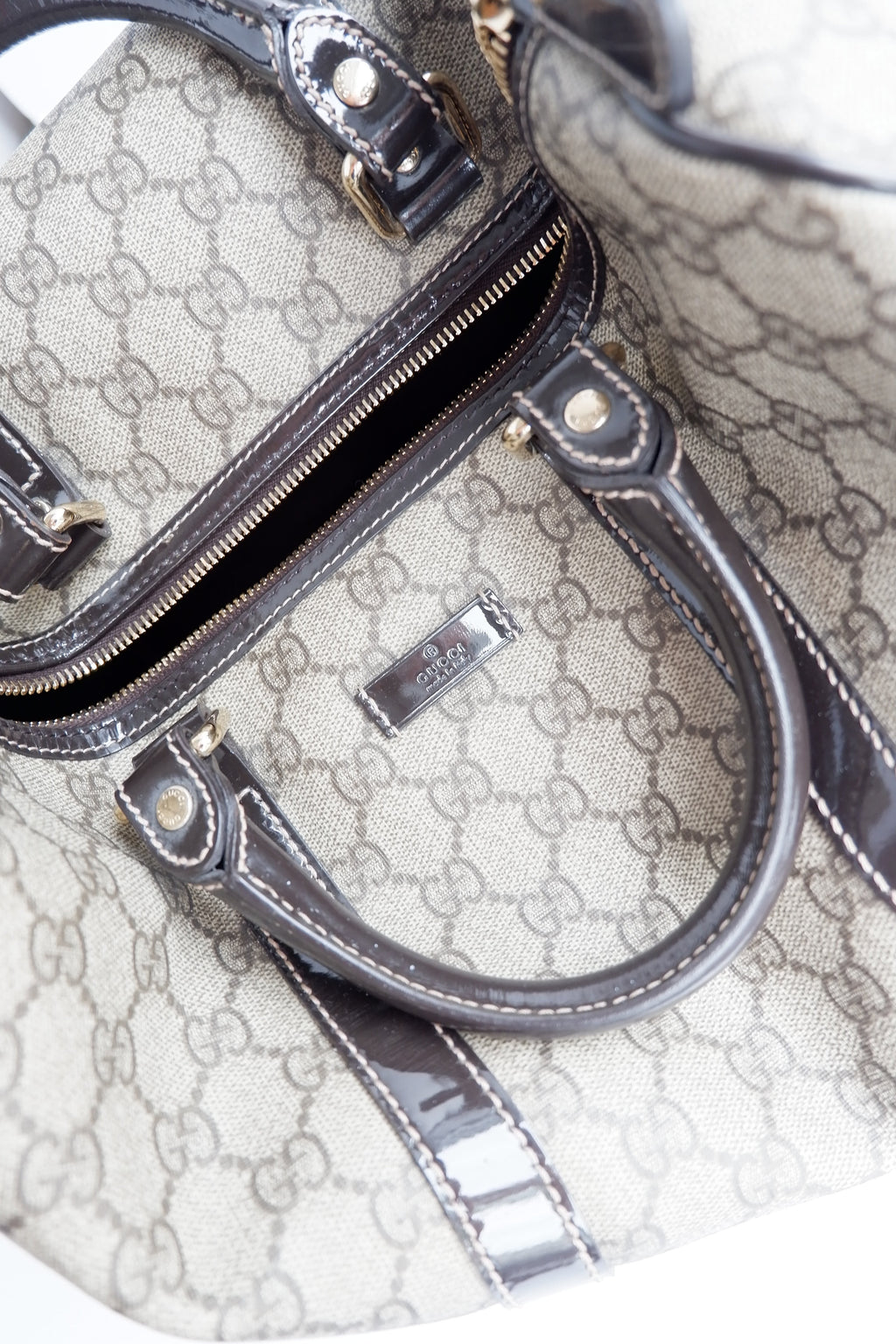 Sac Boston Gucci Joy marron d'occasion authentique