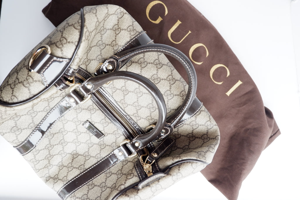 Sac Boston Gucci Joy marron d'occasion authentique
