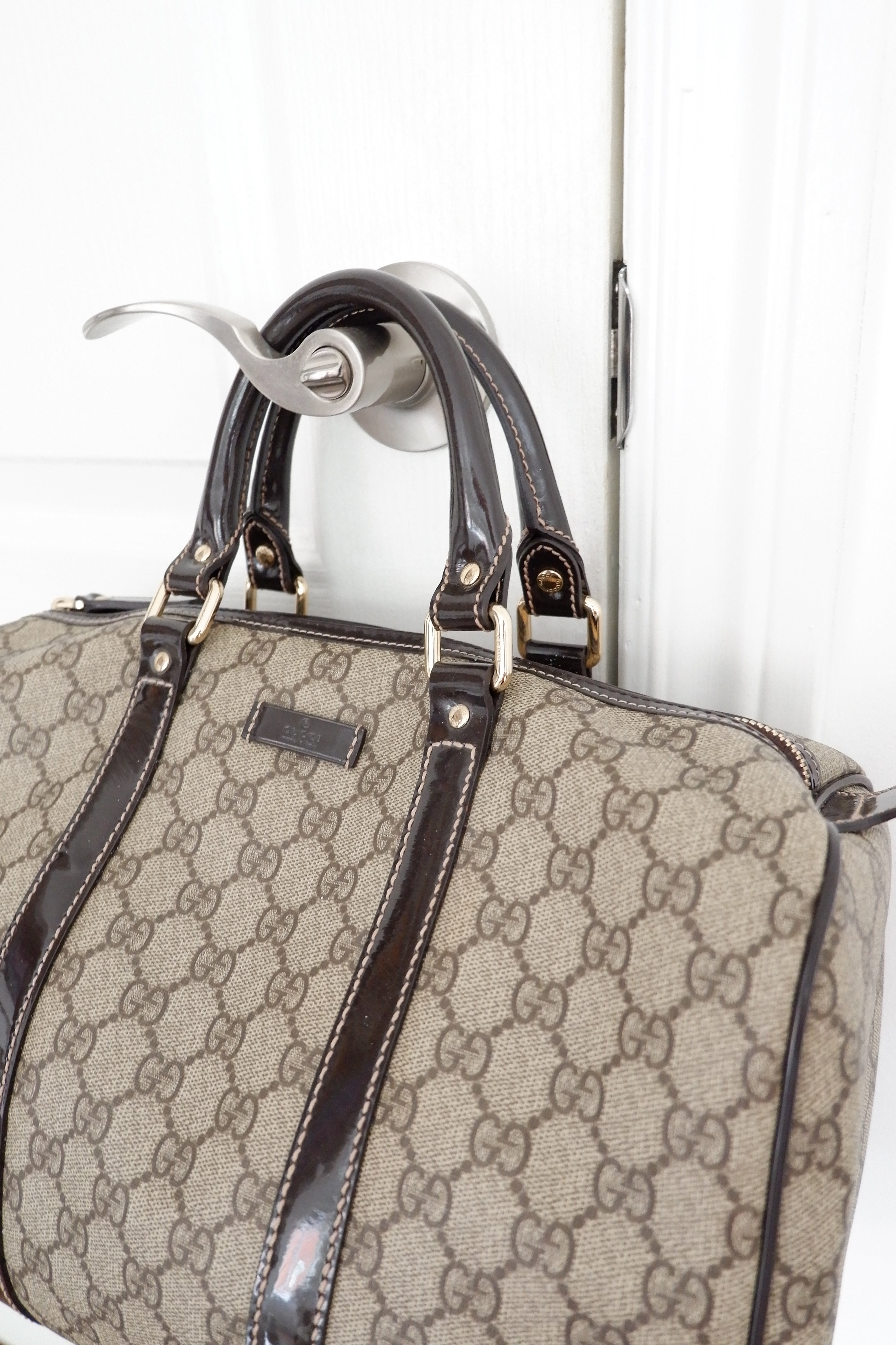 Sac Boston Gucci Joy marron d'occasion authentique