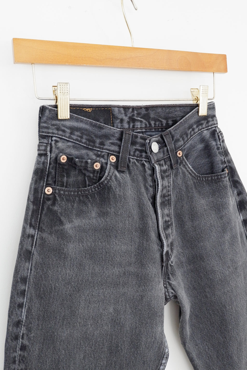 Levis Vintage 501 Black Jeans - 23