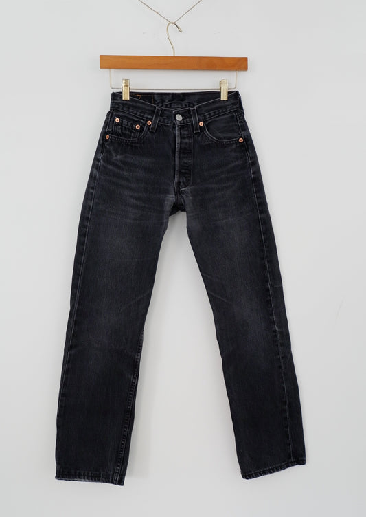 Levis Vintage 501 Black Wash Jeans - 24