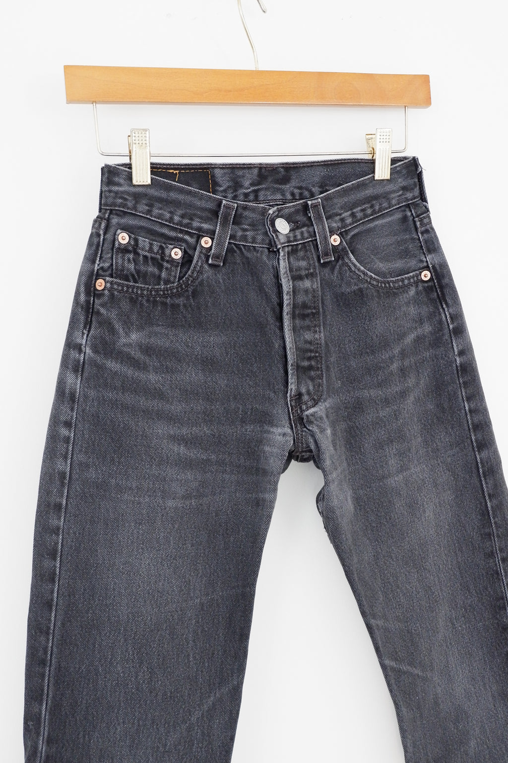 Levis Vintage 501 Black Wash Jeans - 24