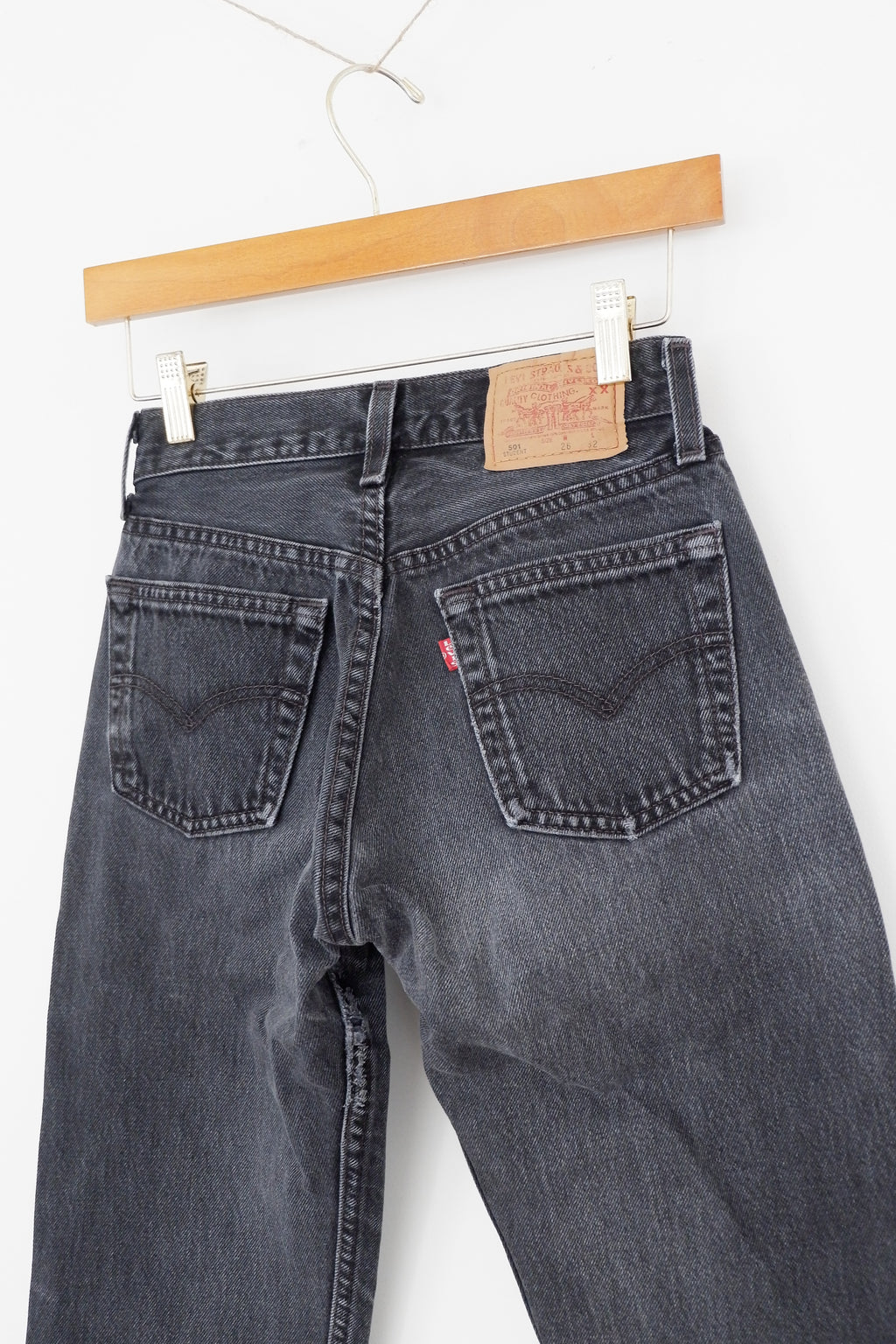 Levis Vintage 501 Black Wash Jeans - 24