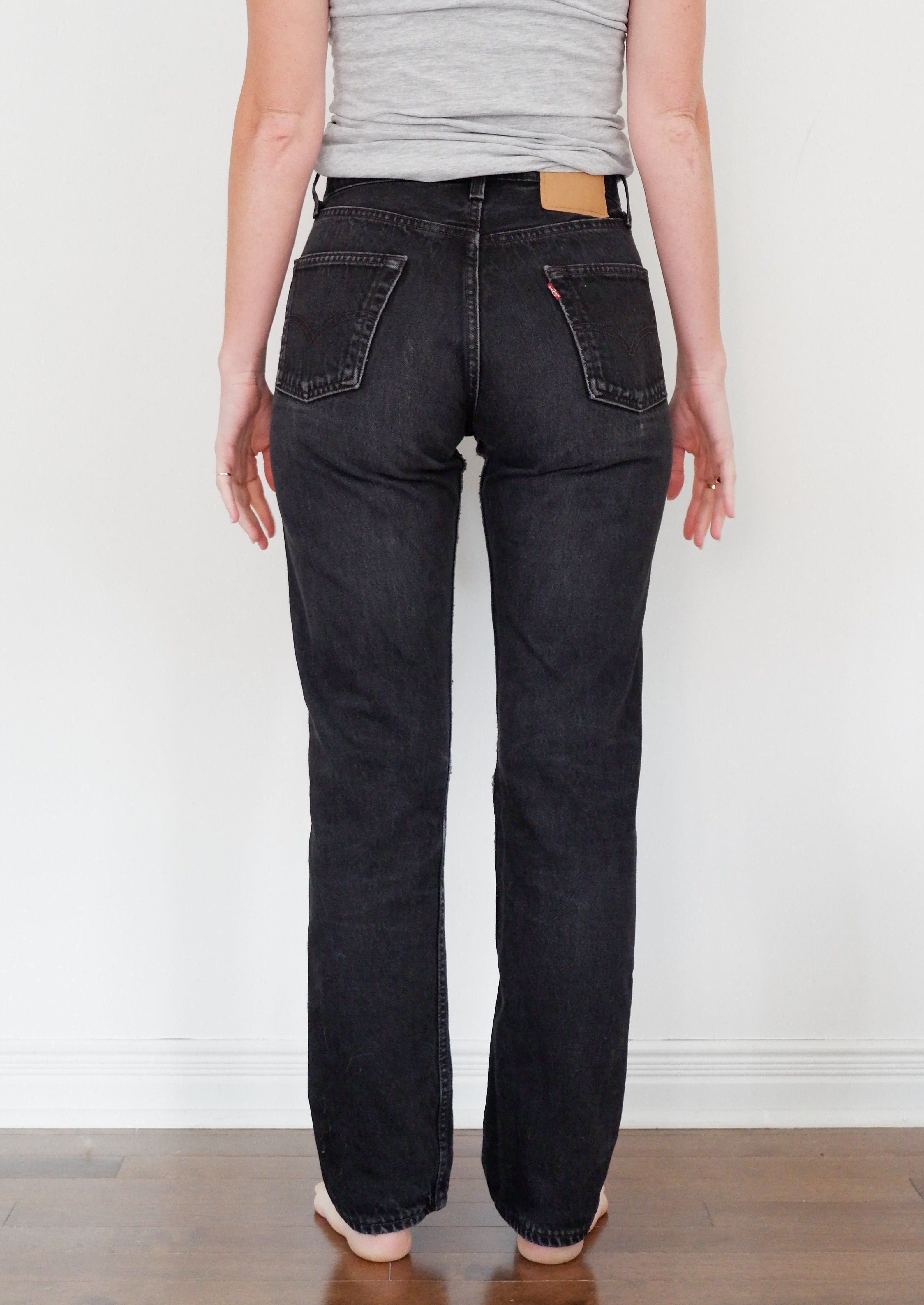 Levis Vintage 501 Black Jeans - 28
