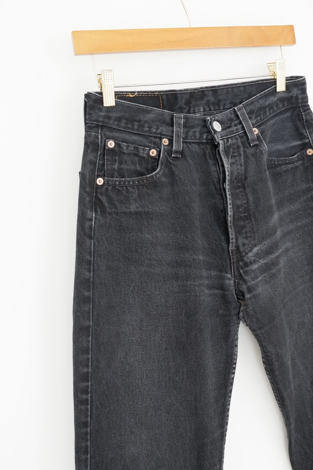 Levis Vintage 501 Black Jeans - 28