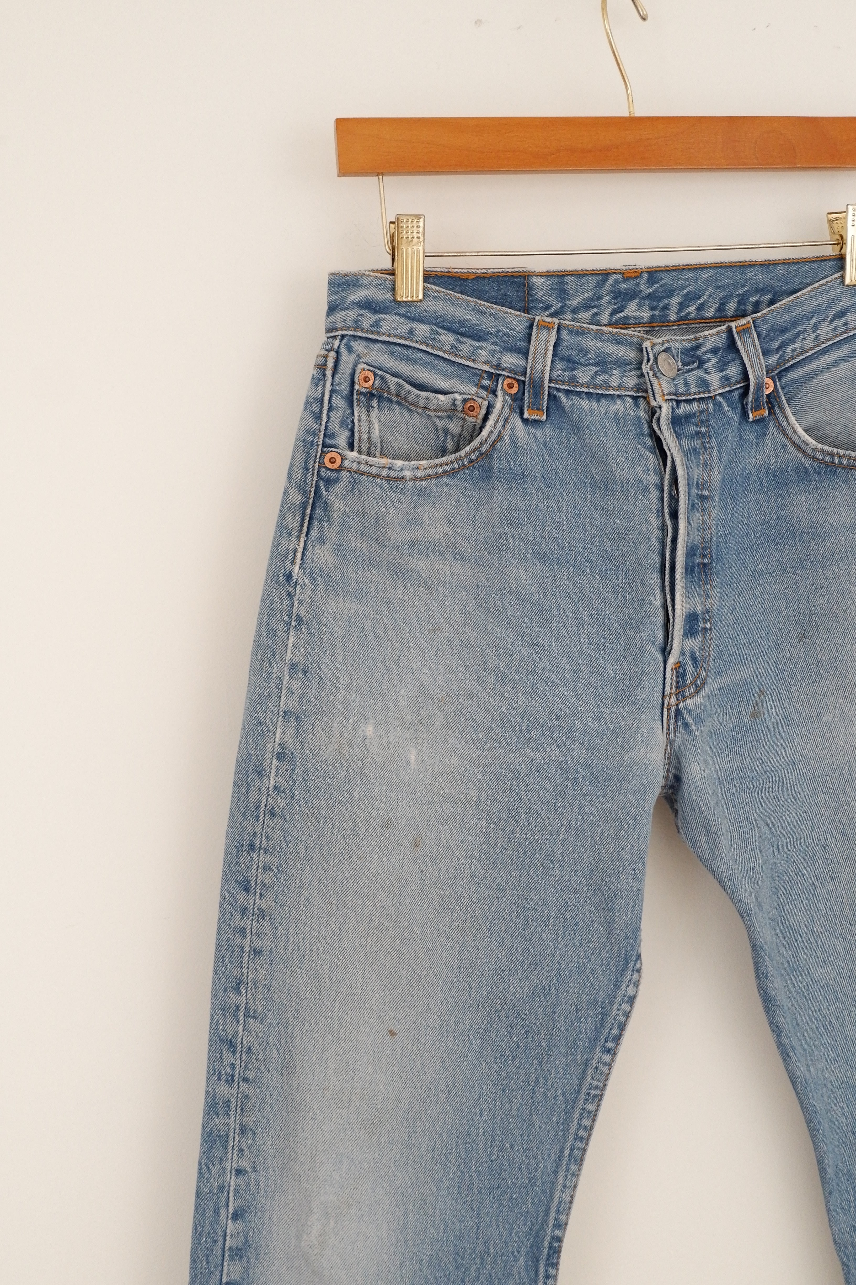 Levis Vintage 501 Medium Light Wash Jeans - 30
