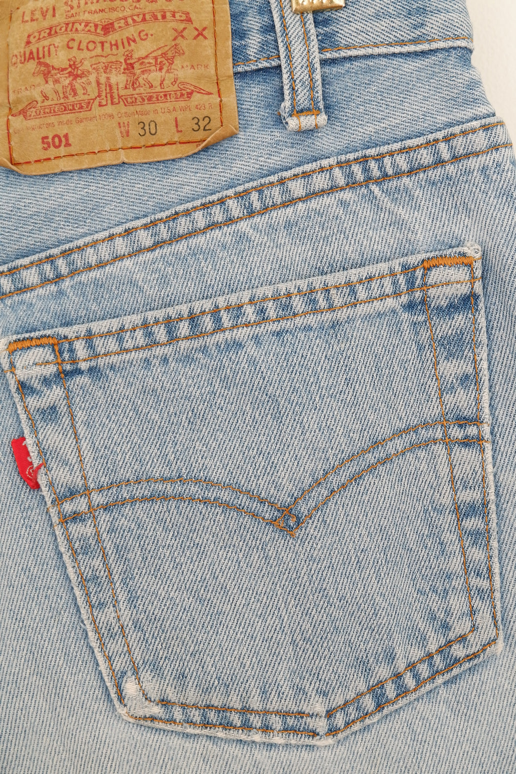 Levis Vintage 501 Light Wash Jeans - 30