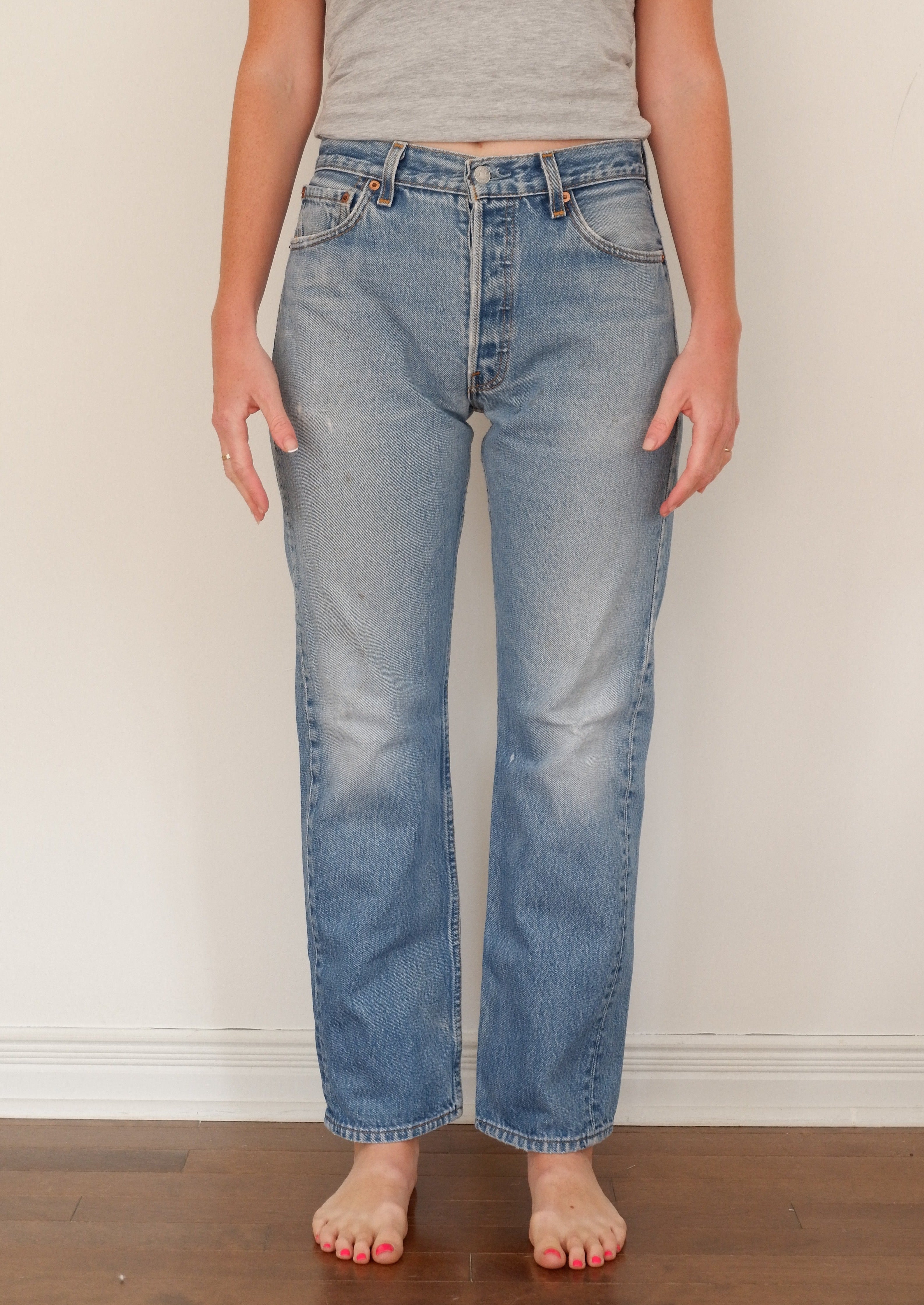 Levis Vintage 501 Medium Light Wash Jeans - 30